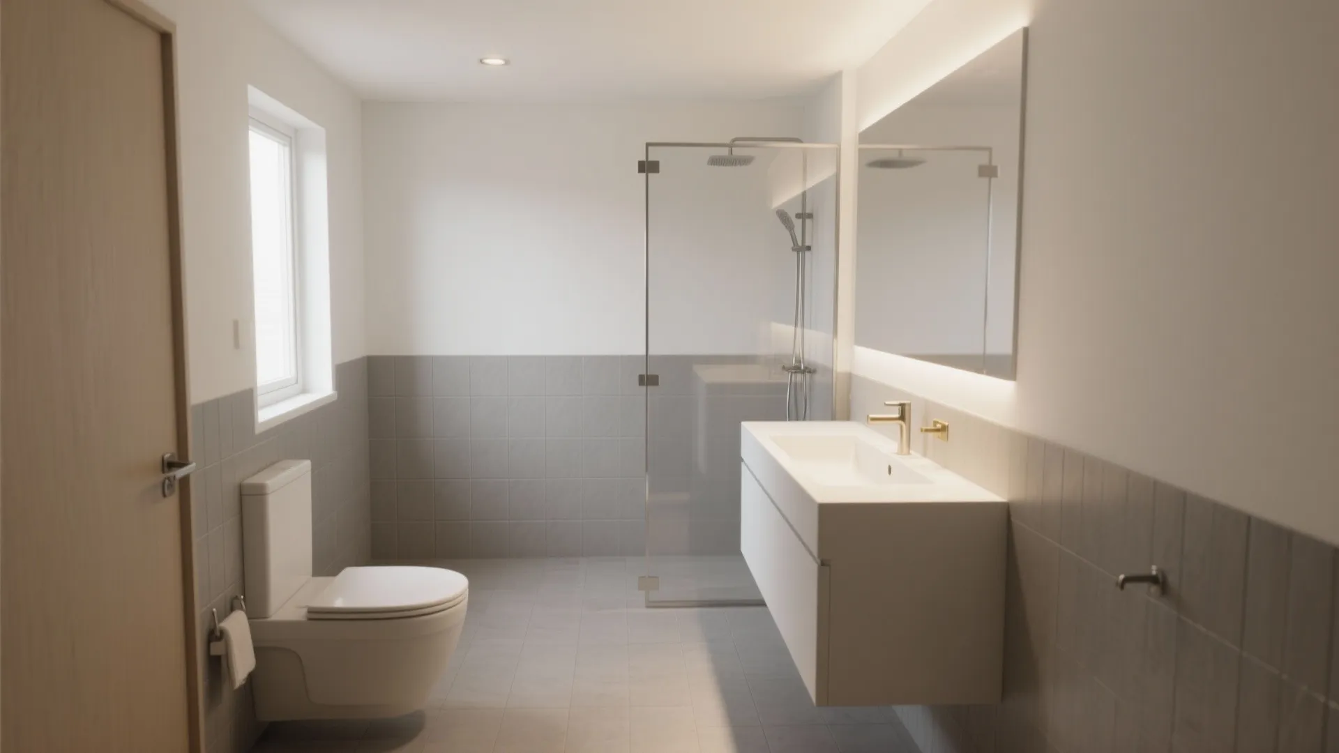 Light-Grey Tiles to Boost Brightness