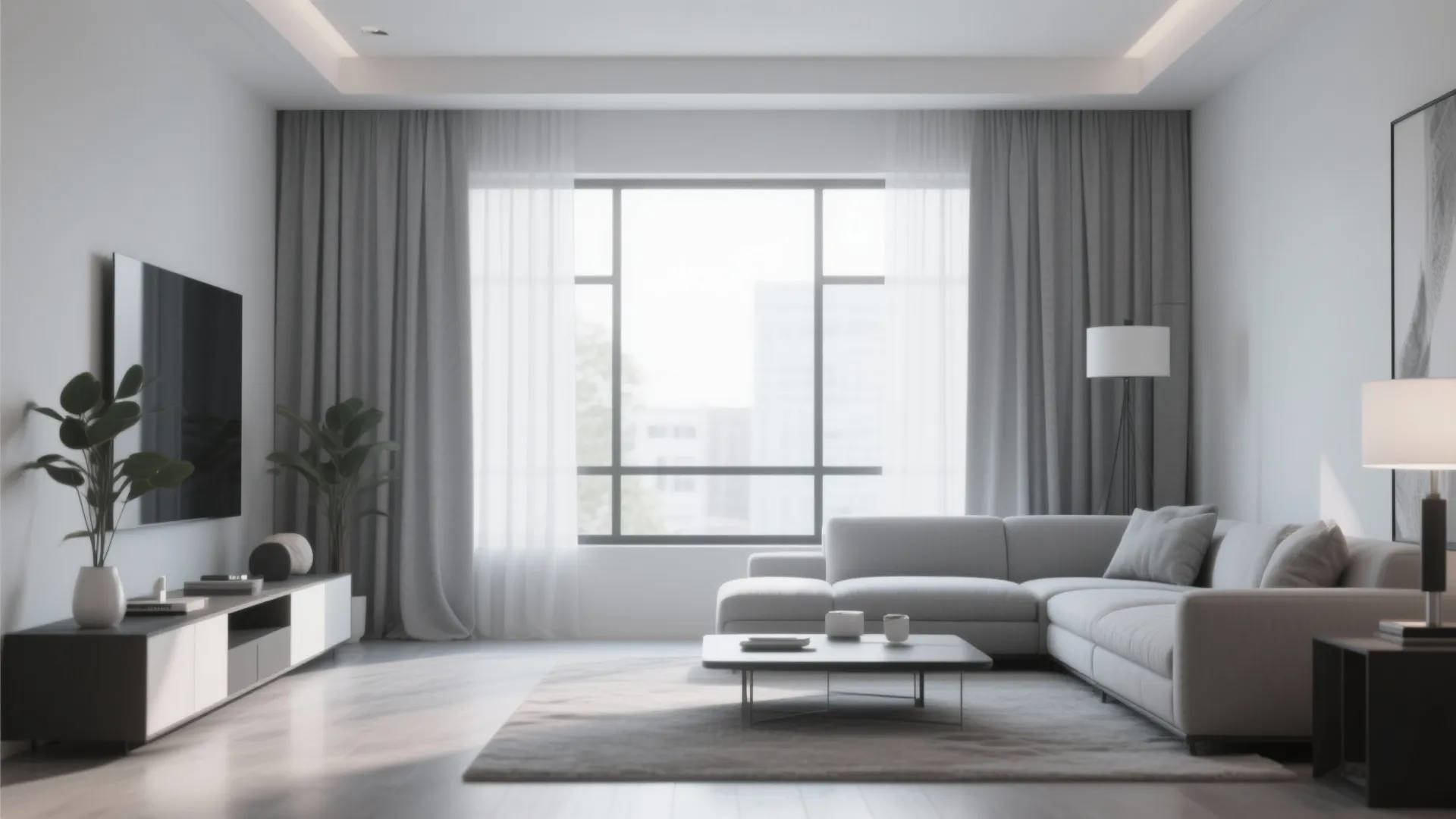 8. Lighter Grey Curtains for Balance