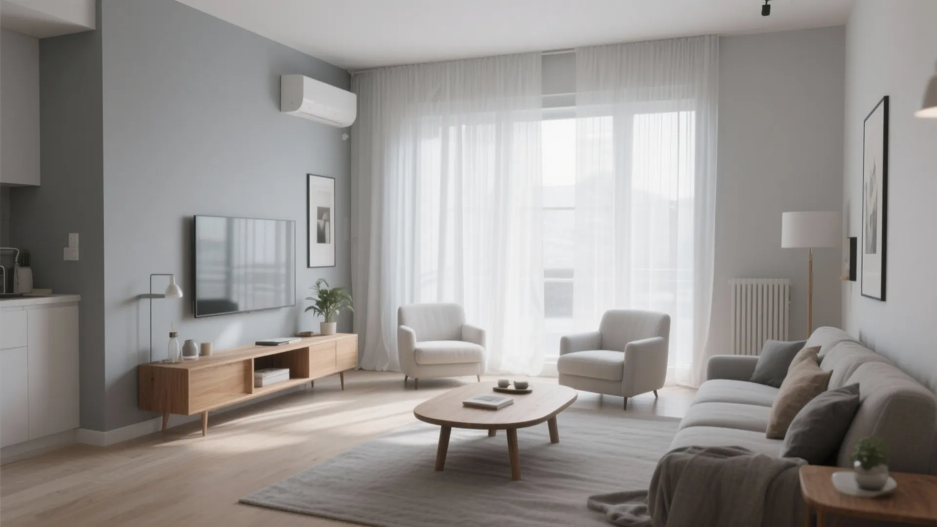 1. Light Grey Walls for an Airy Feel