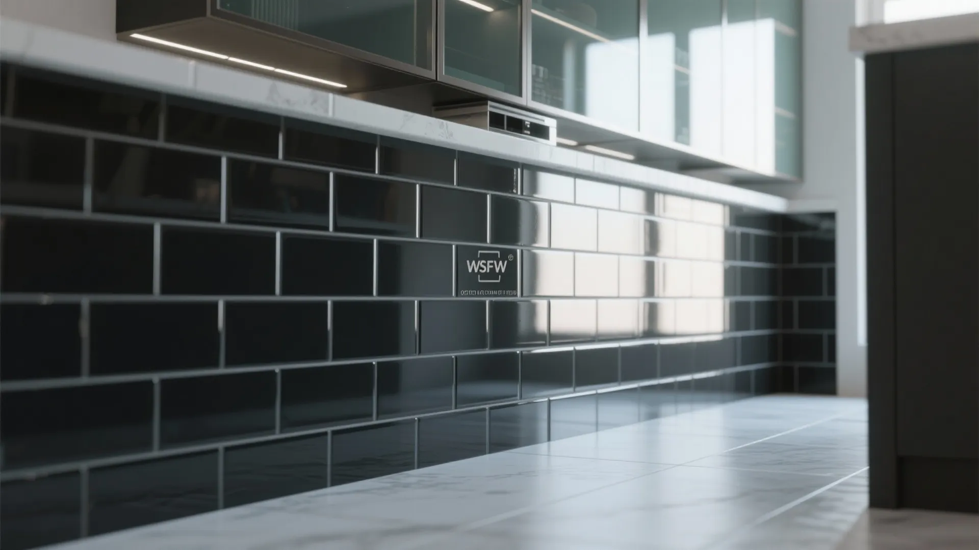 5. Light grout and reflective surfaces to avoid a closed-in feel