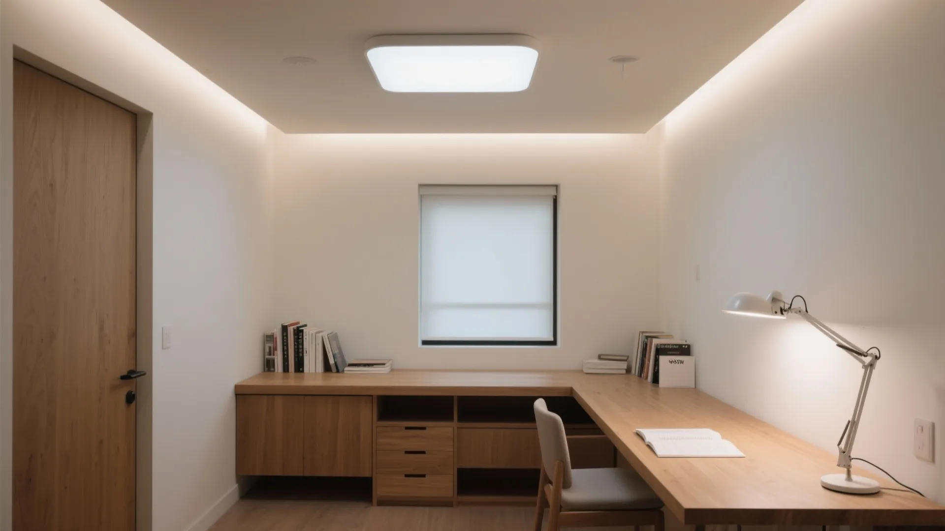 Layered, daylight-balanced lighting with high CRI