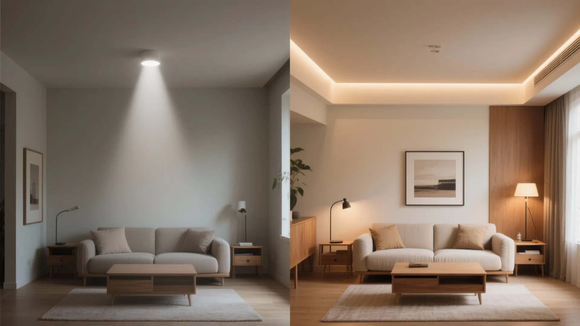 4) Lighting and false ceiling: layer the light, trim the gypsum
