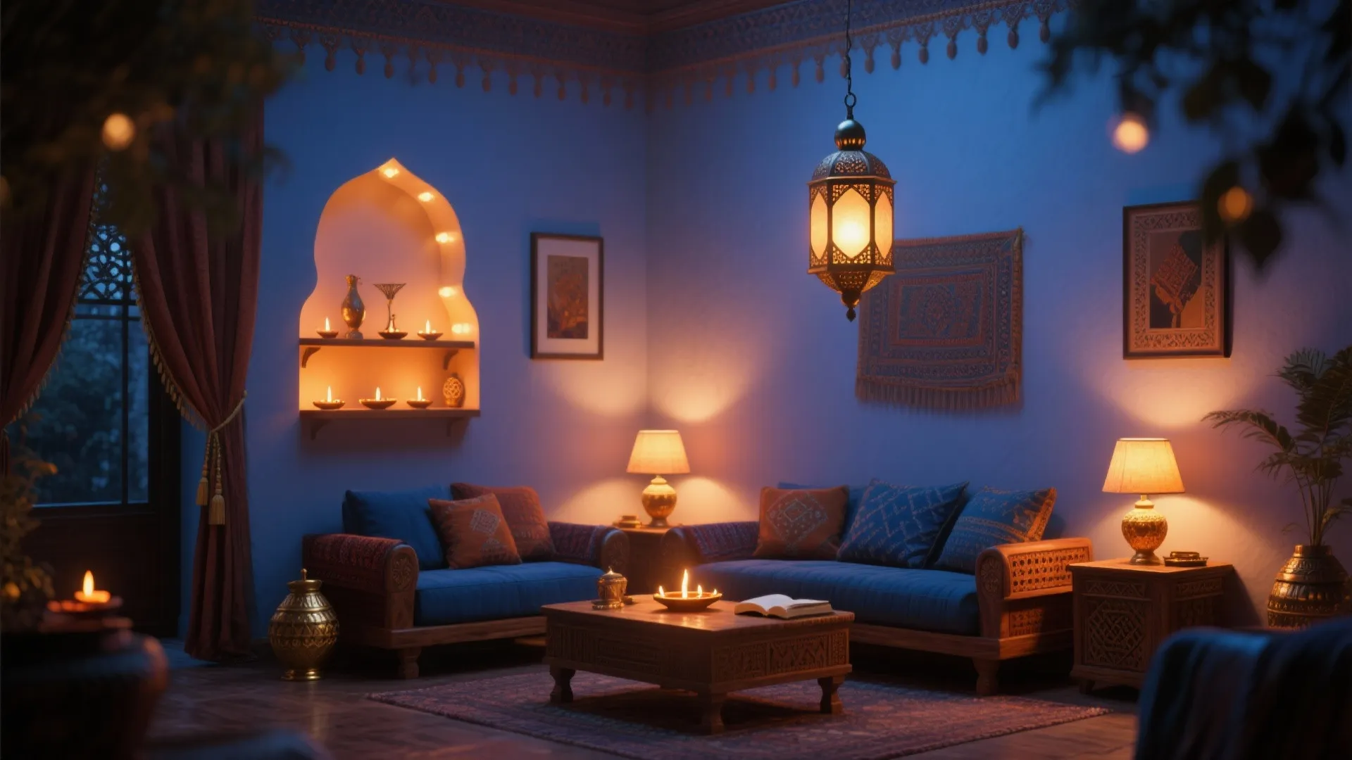 Layered Lighting: Lanterns, Table Lamps & Diyas