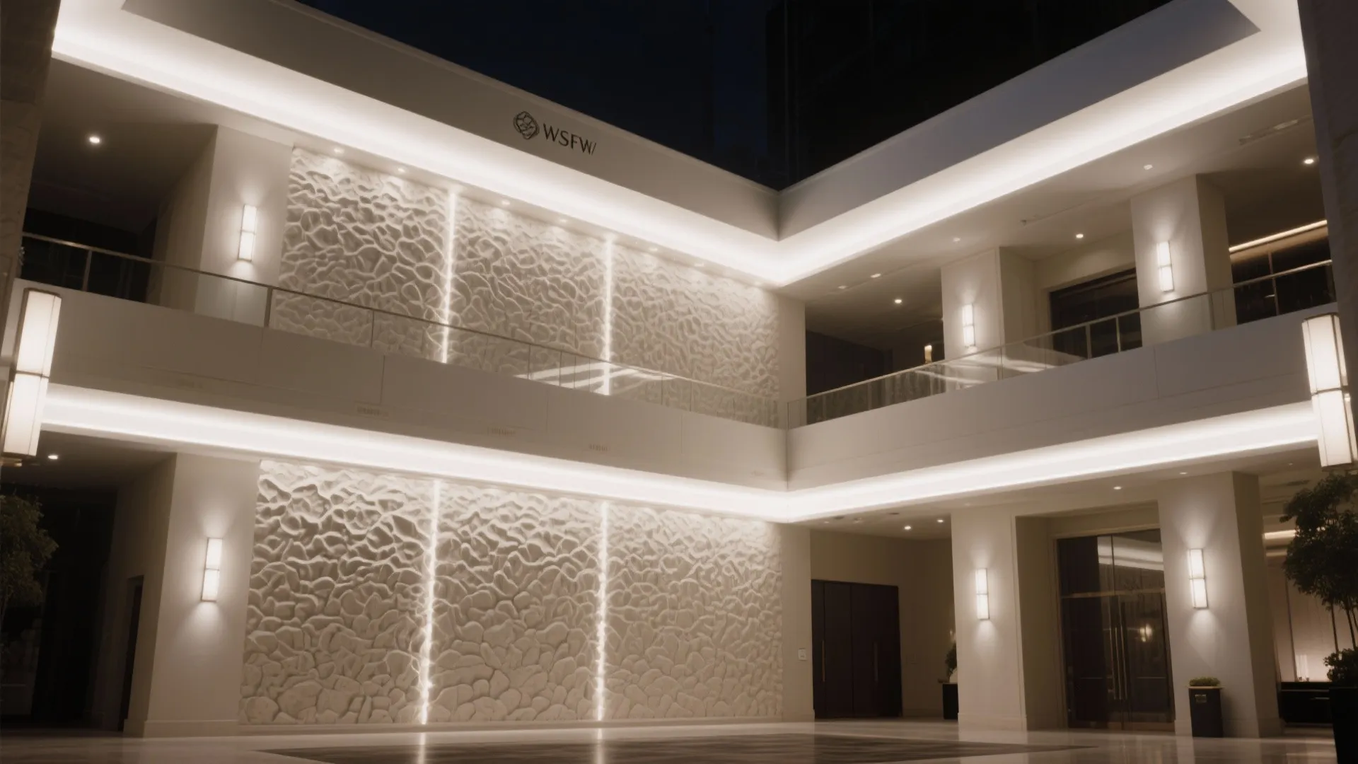 Layered lighting: wall washers, grazers, and uplight choreography