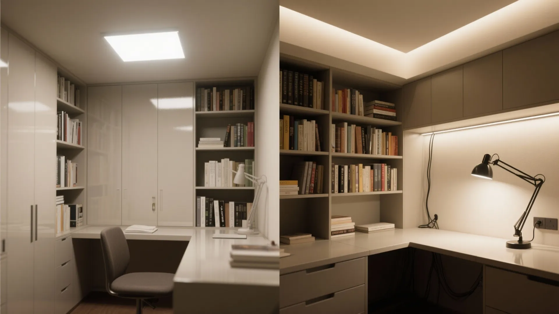 Layered lighting for long reading sessions