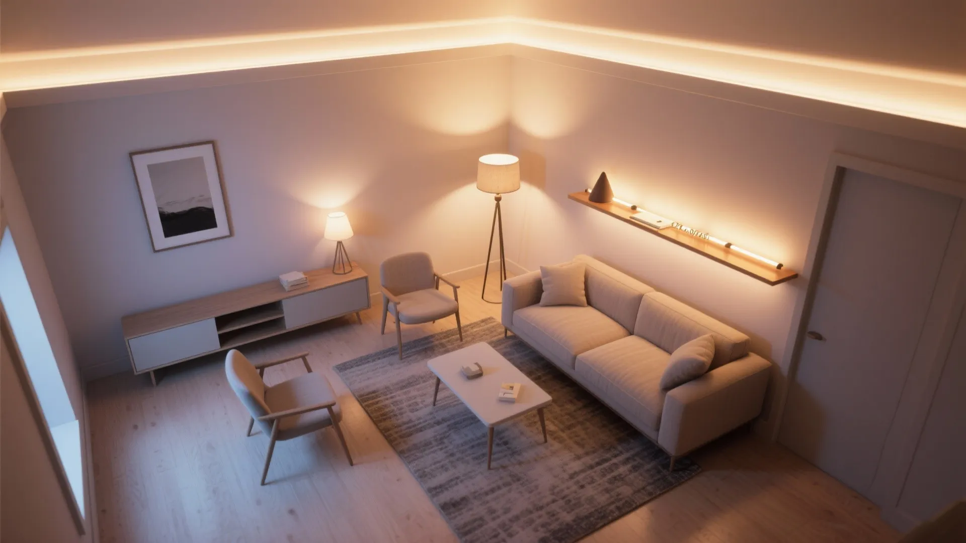 3) Layered lighting beats one big lamp