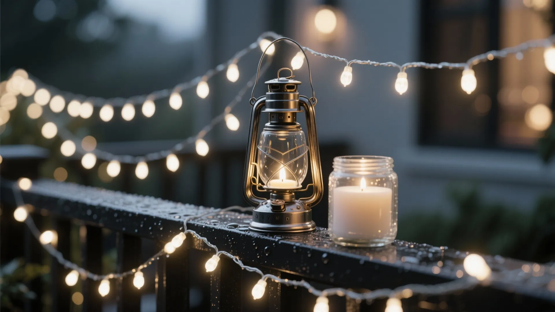 Layered Holiday Lighting for Tiny Balconies