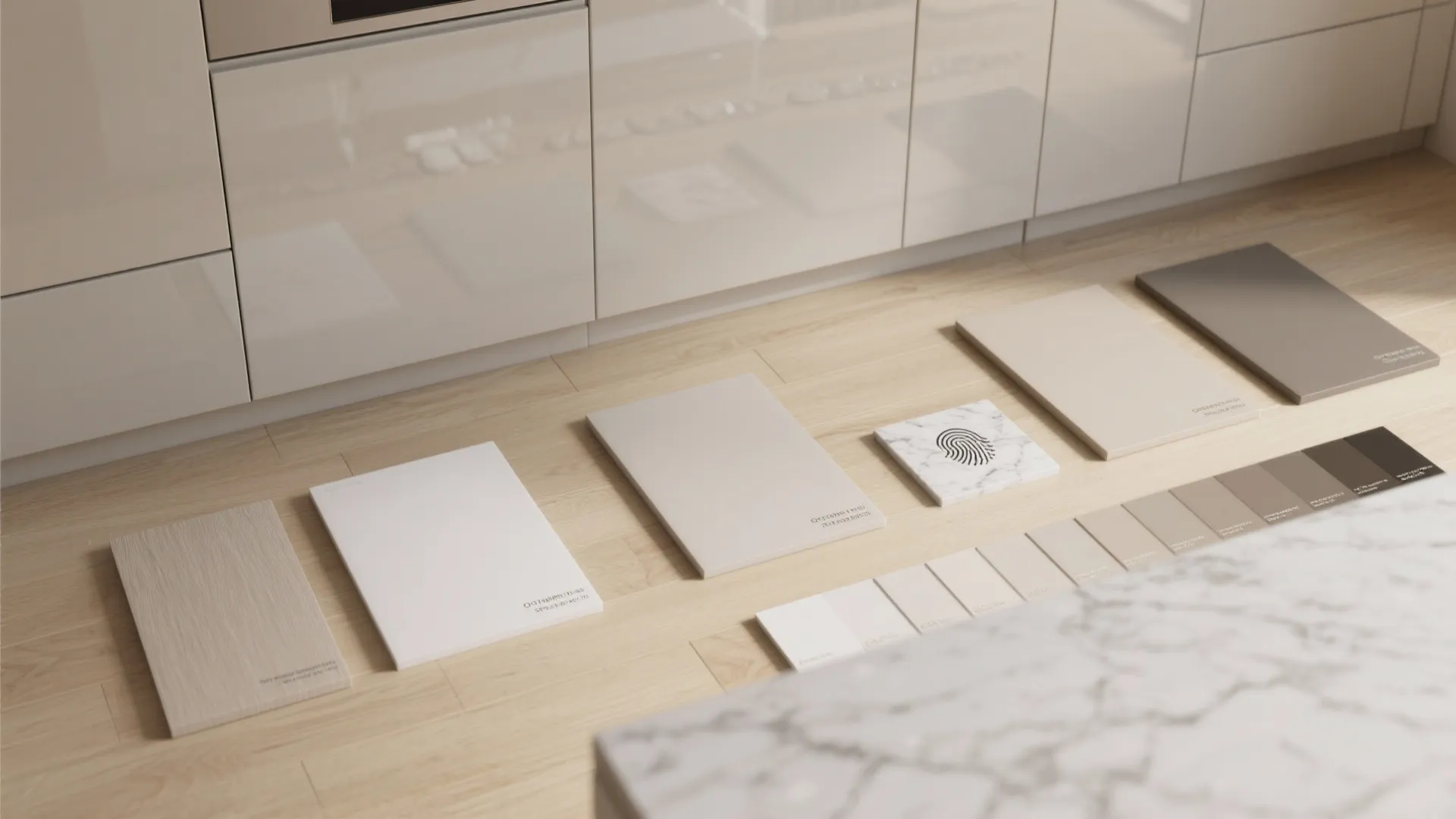 4. Light colors, reflective backsplashes, and continuous flooring