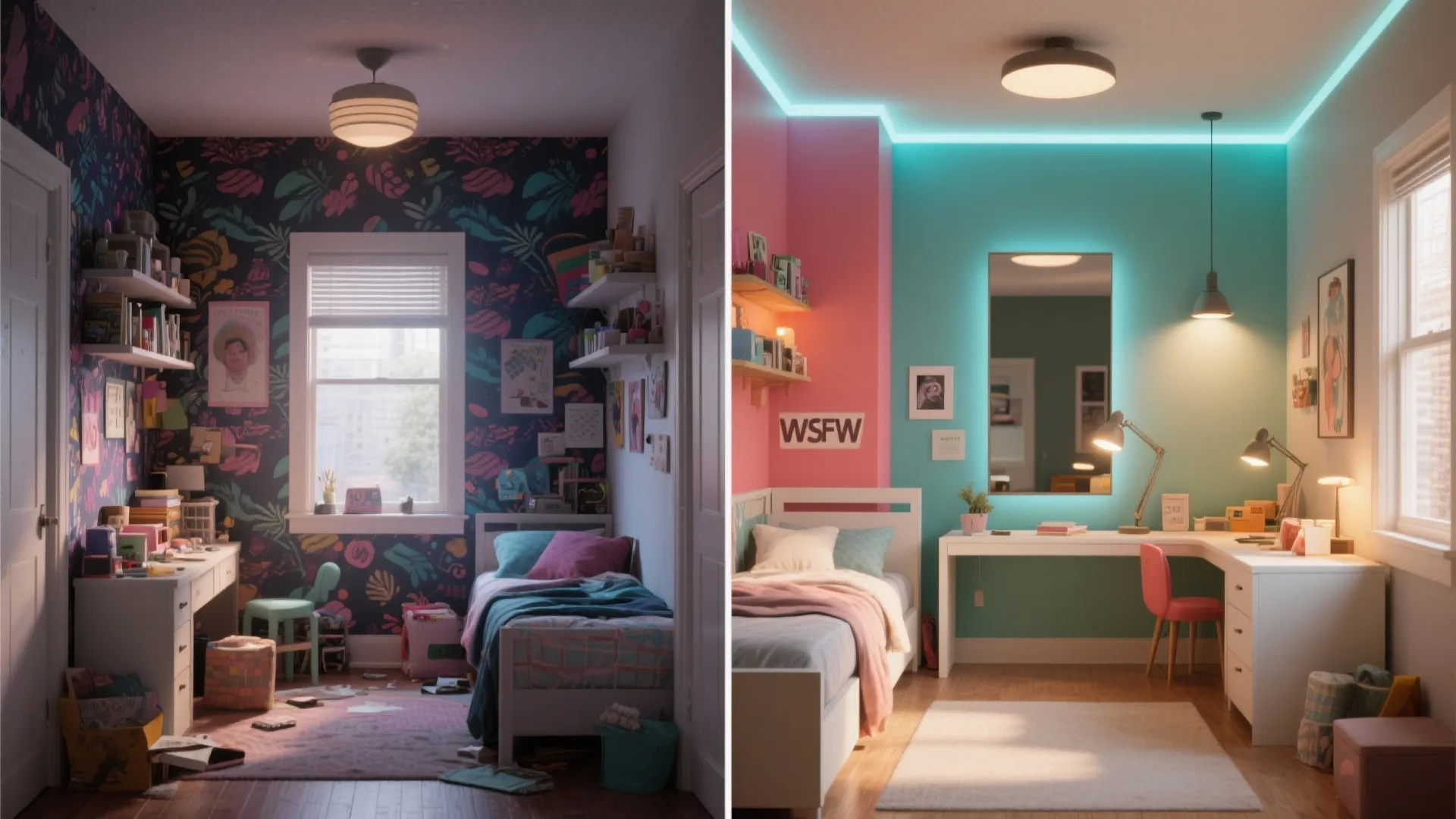 5. Light, color and mirrors to expand perception