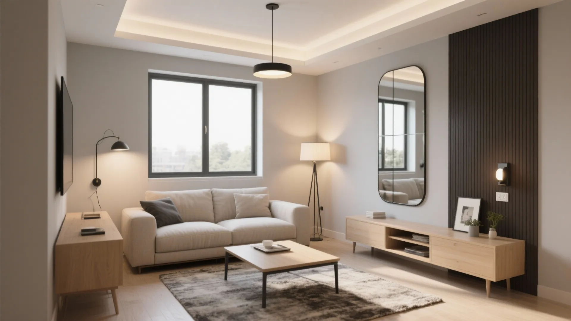 Light colors, mirrors, and a layered glow