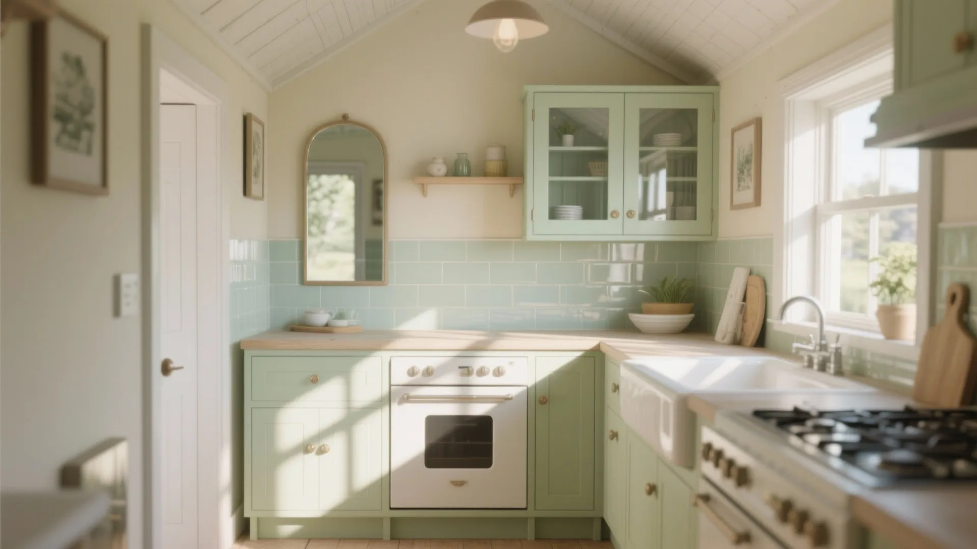 5. Use light, mirrors and color to expand the feel