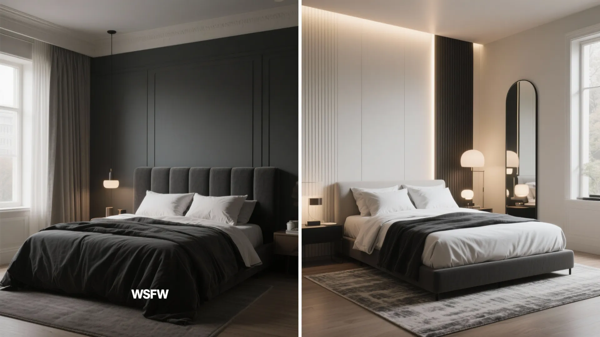 5. Use lighting, mirrors, and textiles to shrink scale