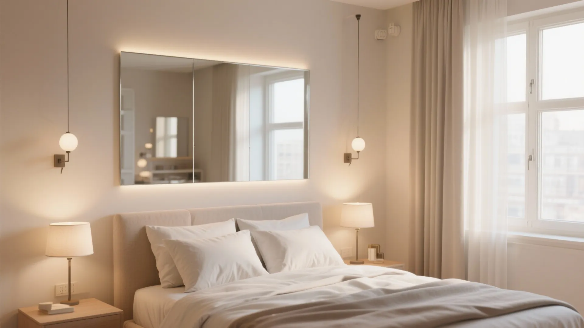 4. Use light, mirrors, and color to visually expand