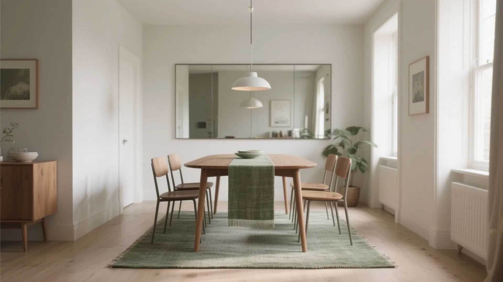 3. Light, mirrors, and rugs to change perceived scale