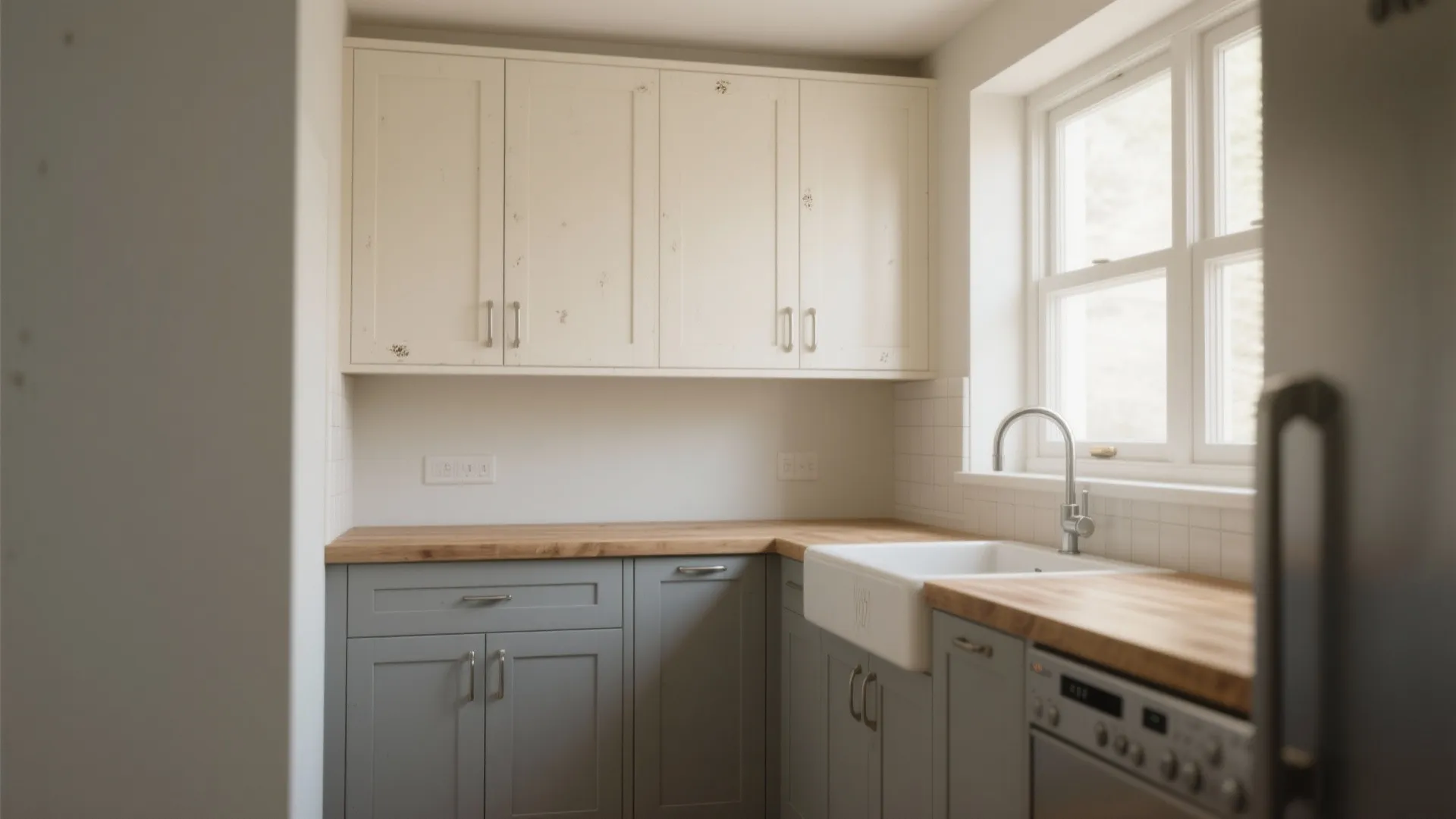 1. Light neutrals to visually expand the room