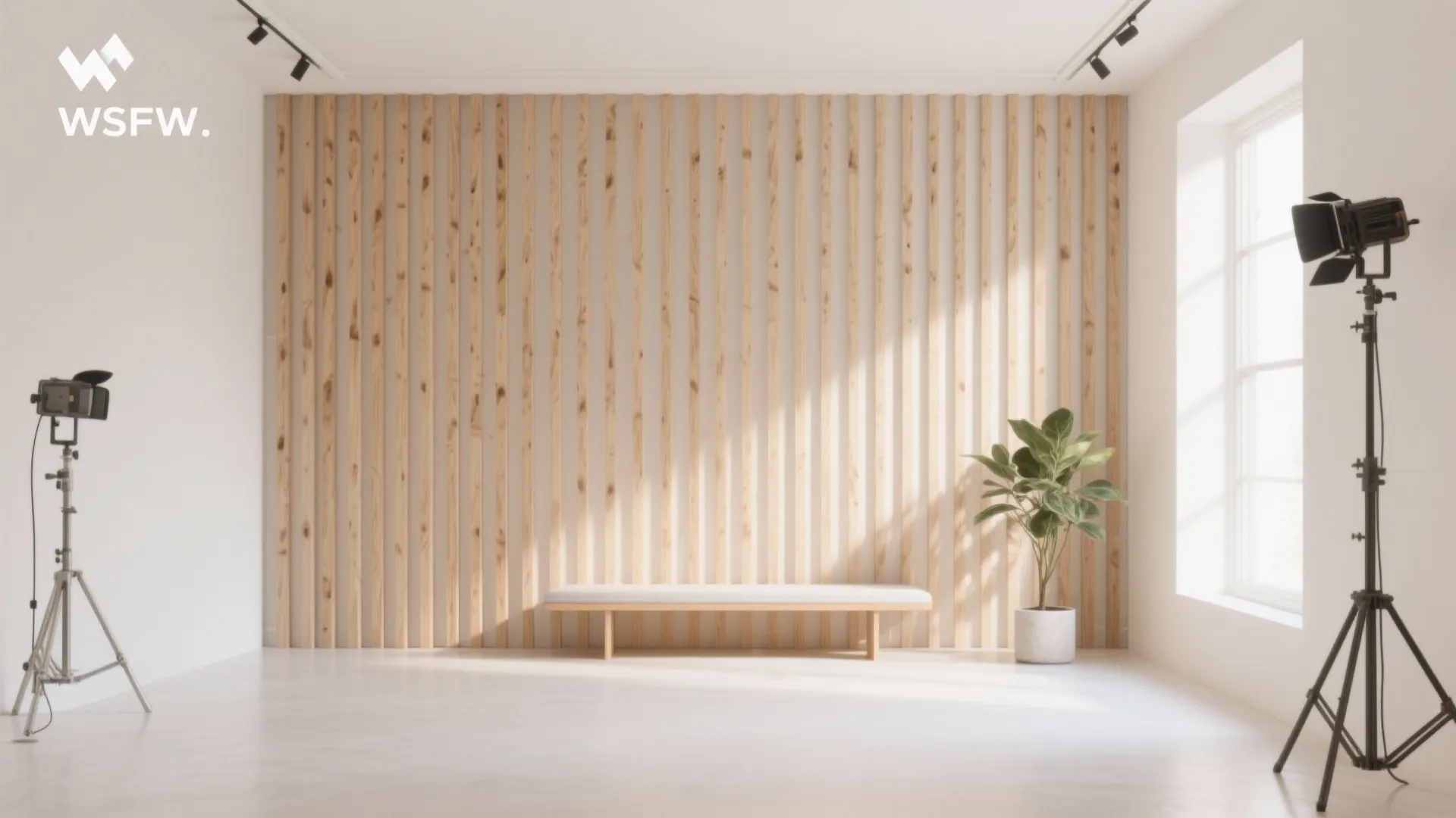 Light Oak Slats with Shadow Gaps