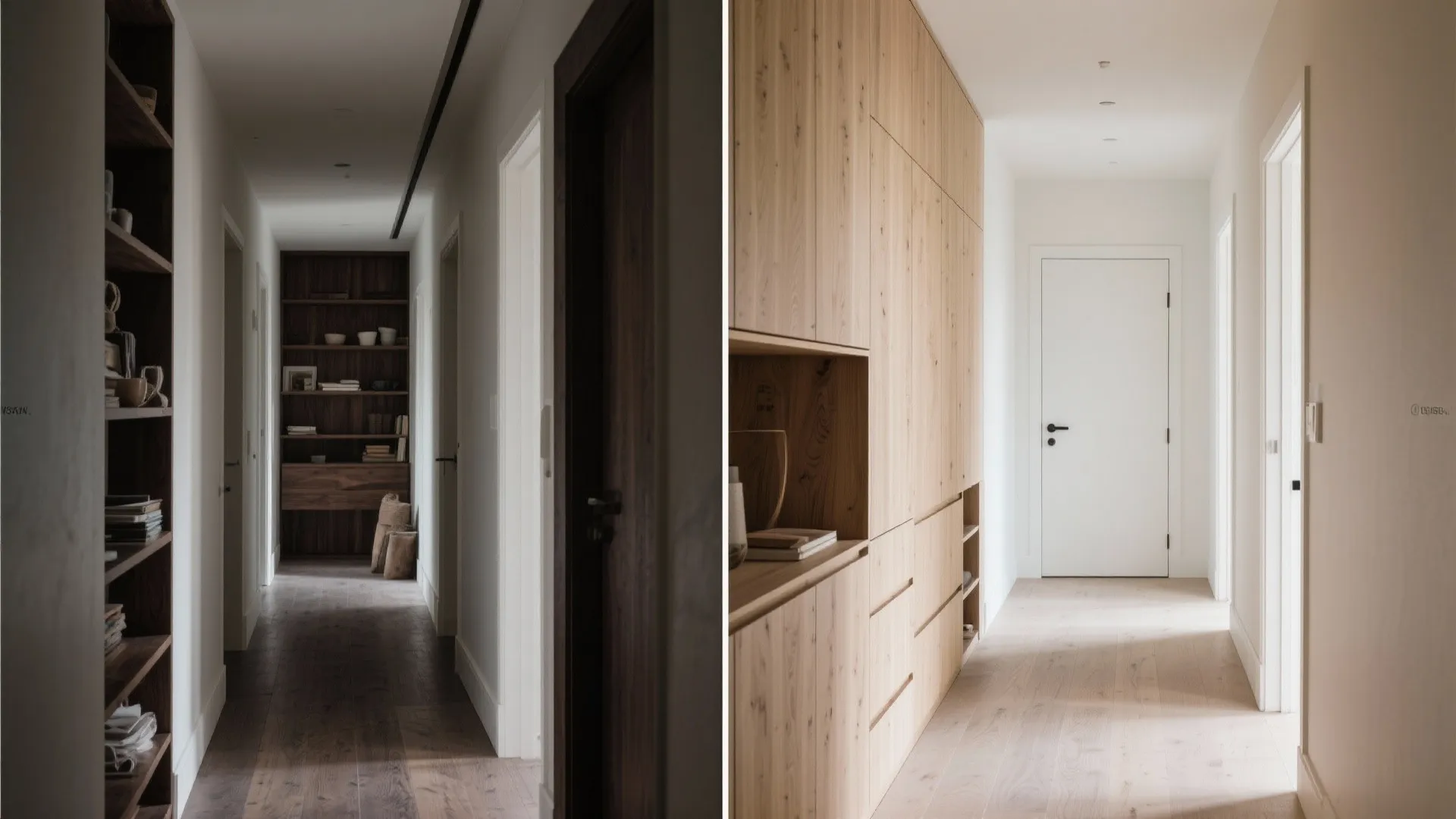 Light-toned Wood + Hidden Storage