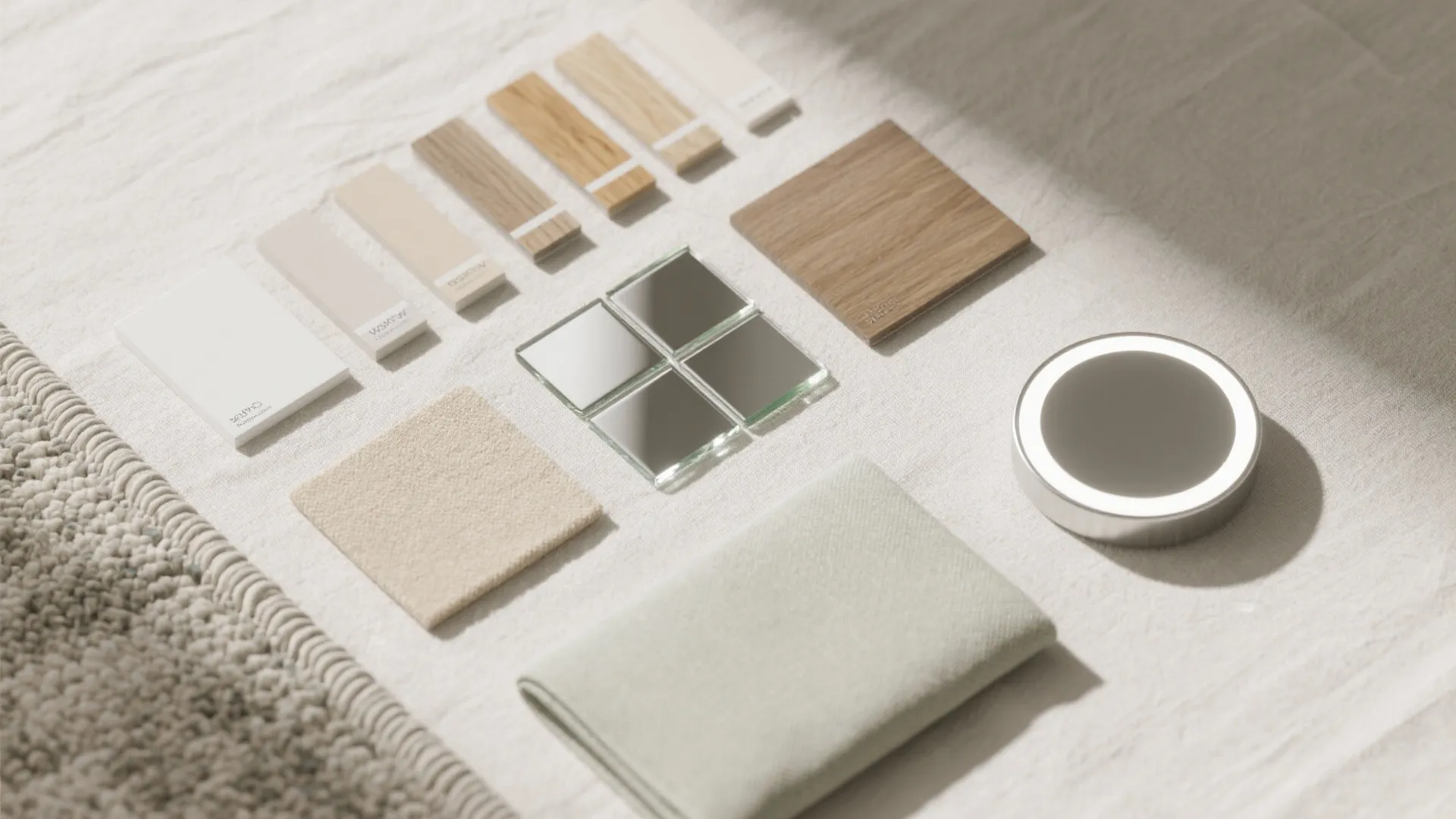 Light, low-contrast color, and reflective tricks that enlarge rooms