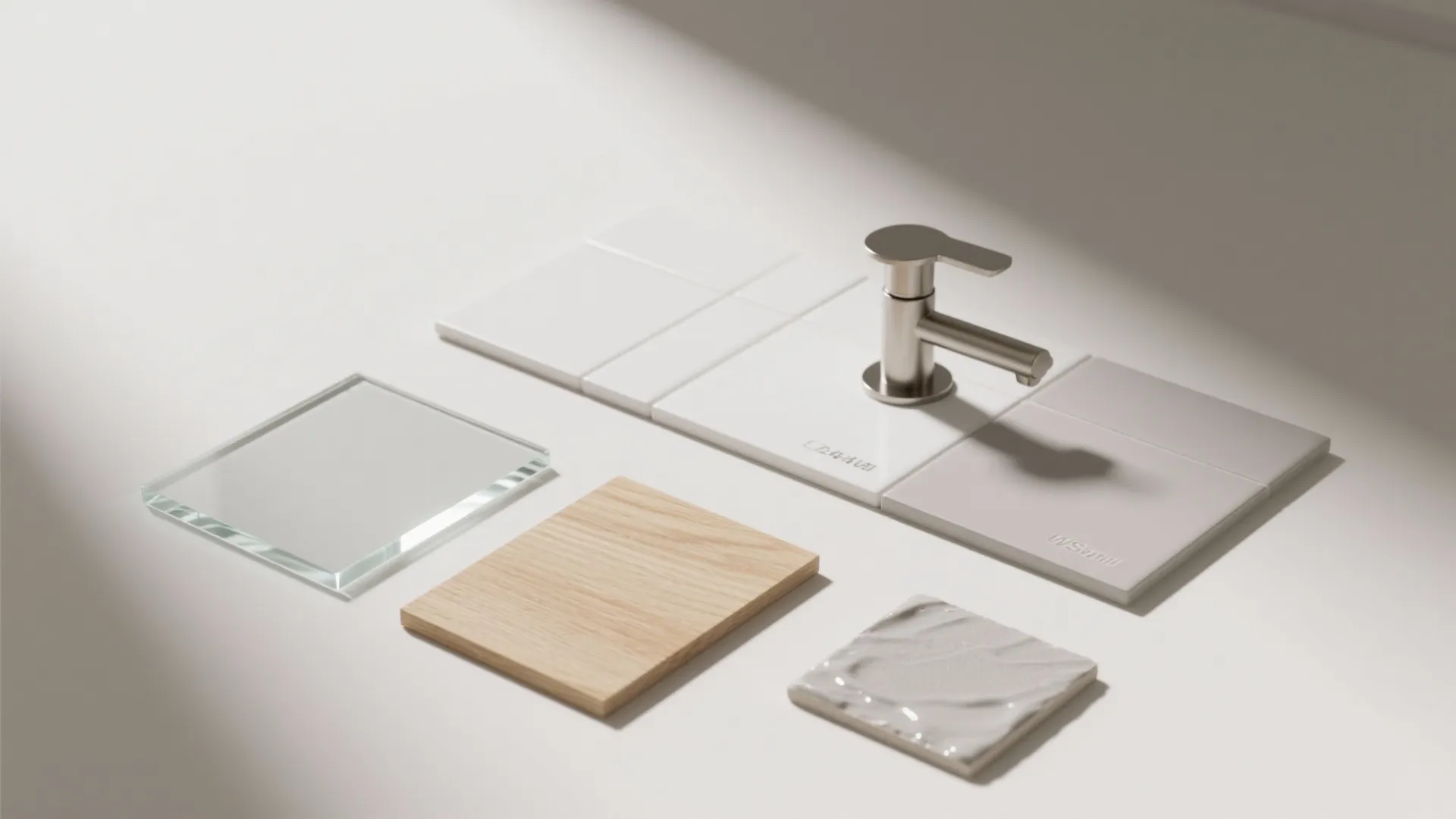 Light + Surfaces: Low-Contrast Palette, Large-Format Tile, Clear Glass