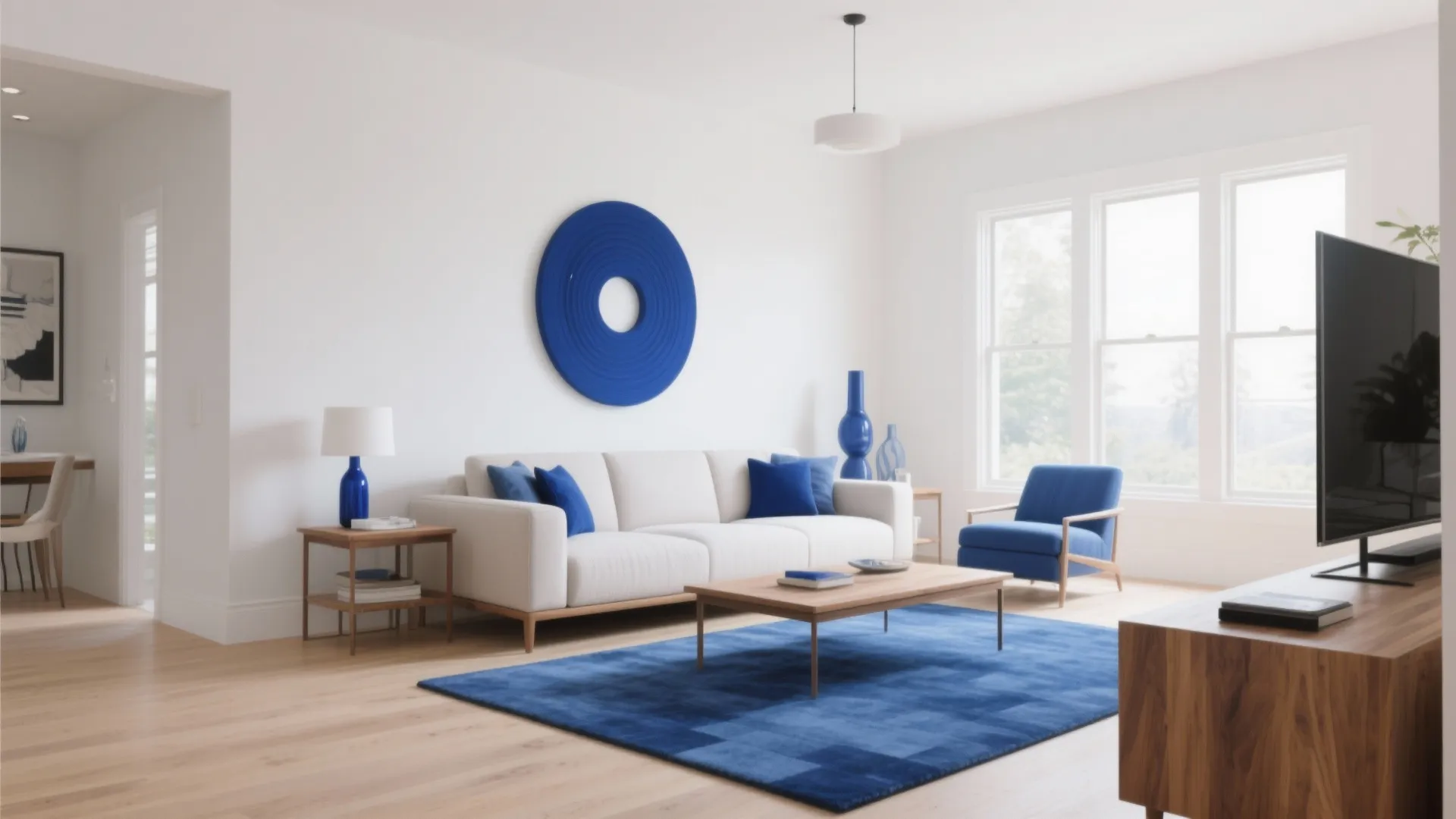 3. Light color palette with bold accents