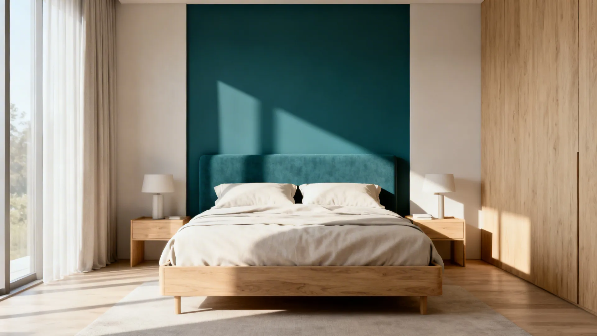 3. Light color palette with contrast accents