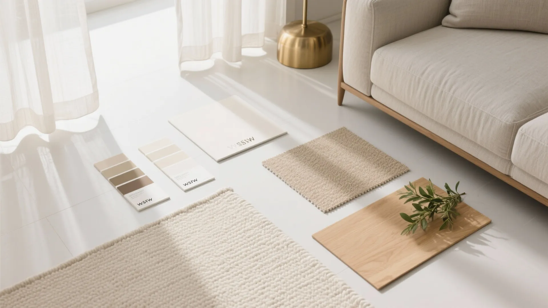 1) Minimalist zoning with a light palette