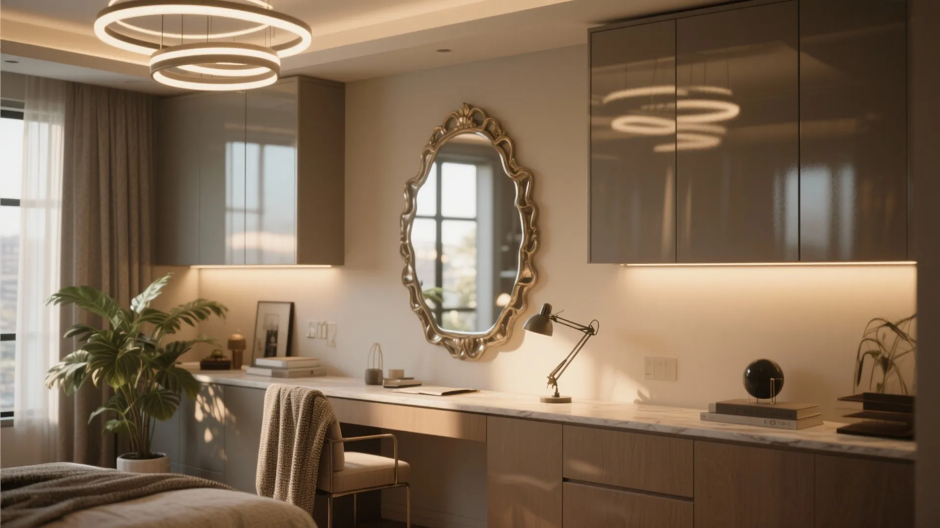 5. Light, reflective palettes and layered lighting