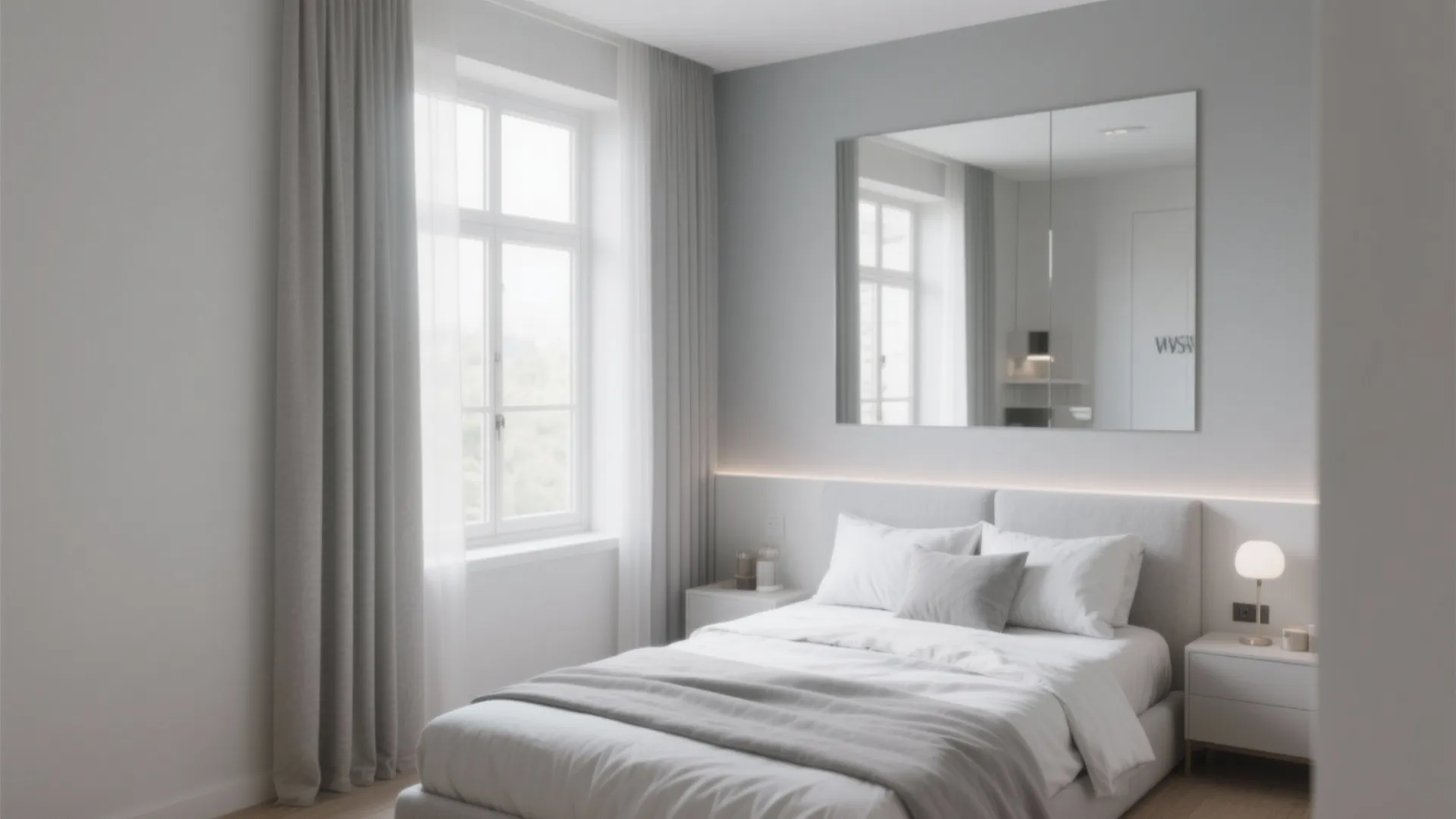 3. Light Color Palette & Mirrors