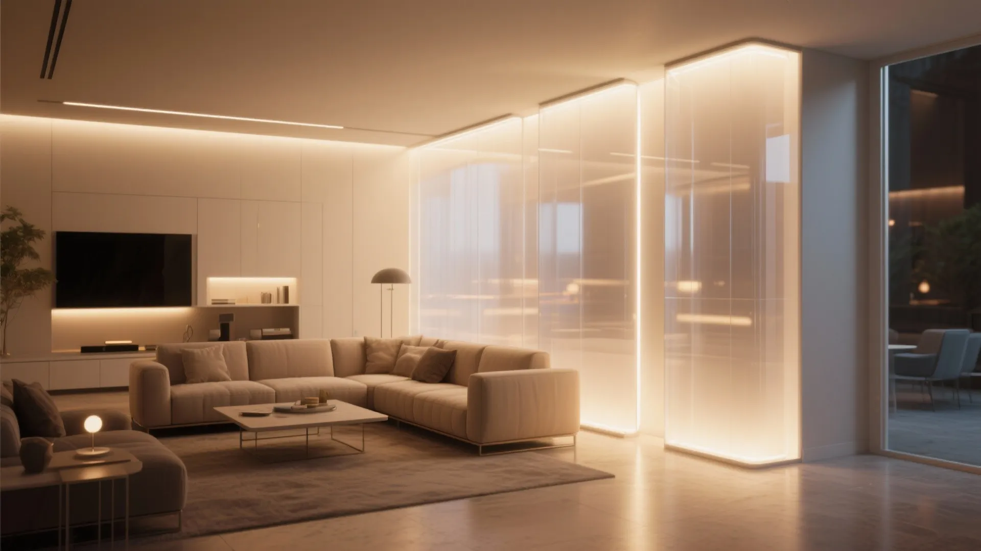 9. Floor-to-Ceiling Light Panels