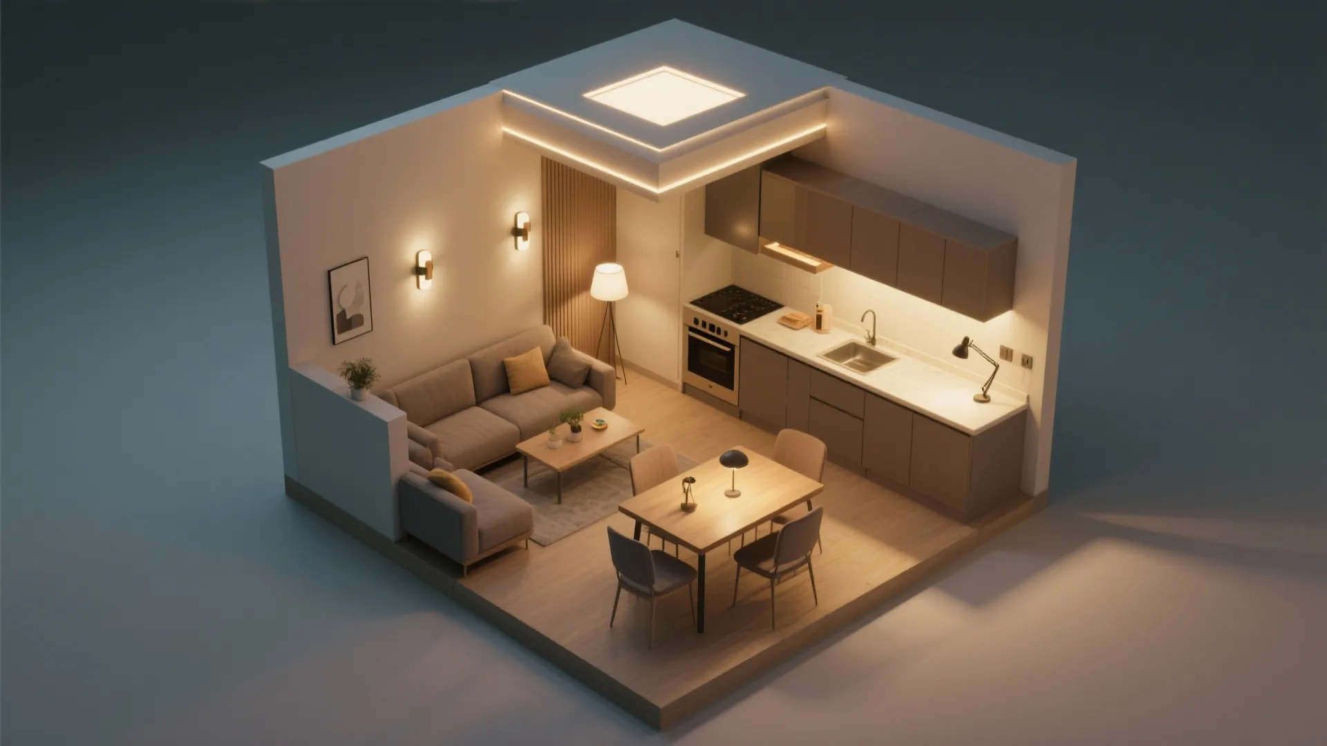 Light layering and reflective surfaces