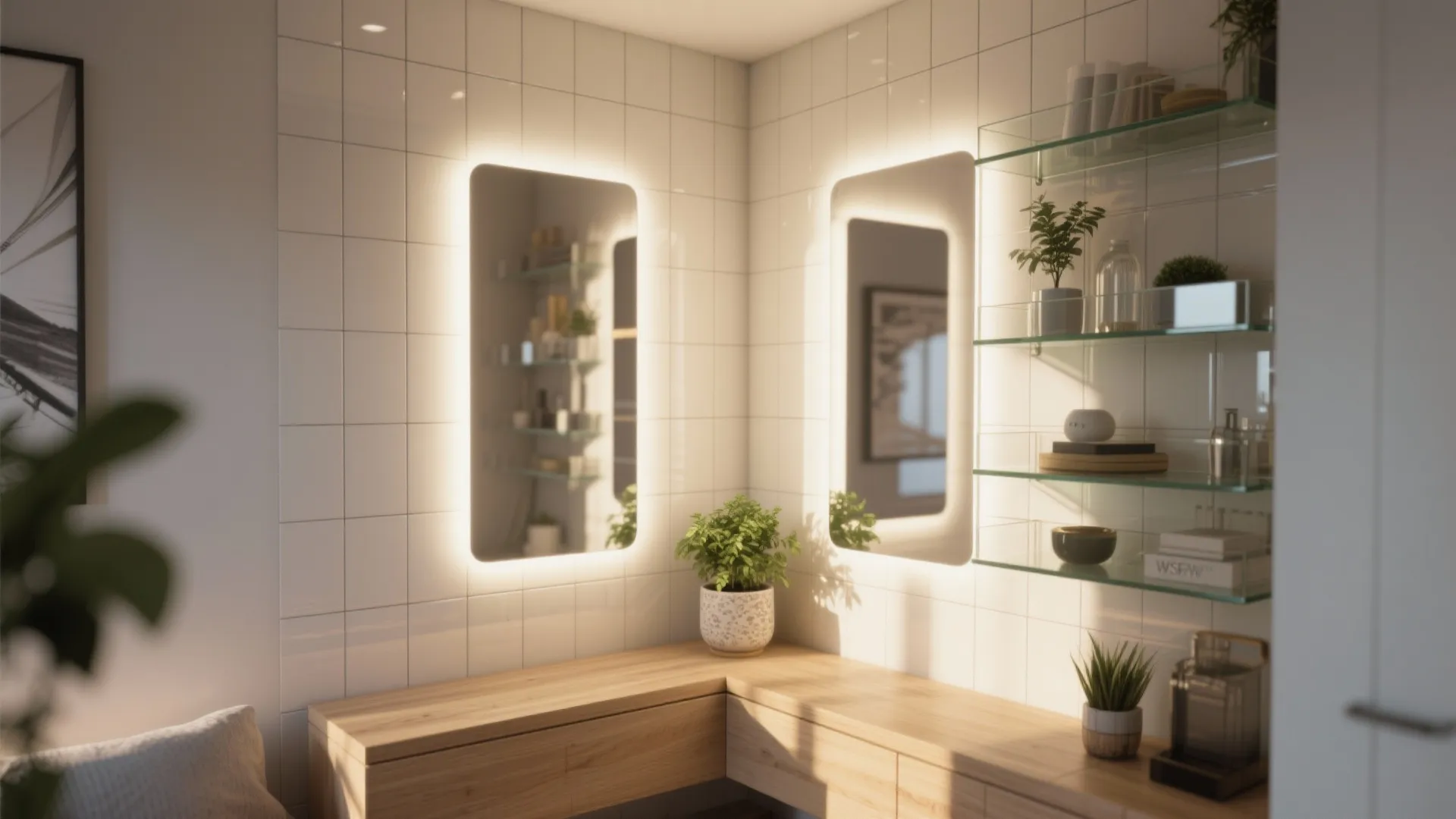 4. Light pockets and reflective surfaces