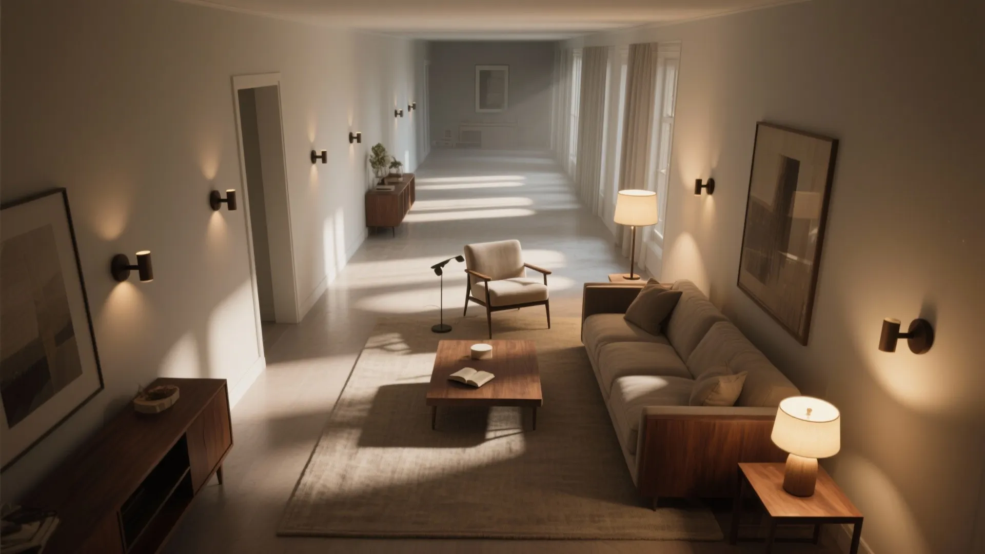 Layer light in pools, not lines