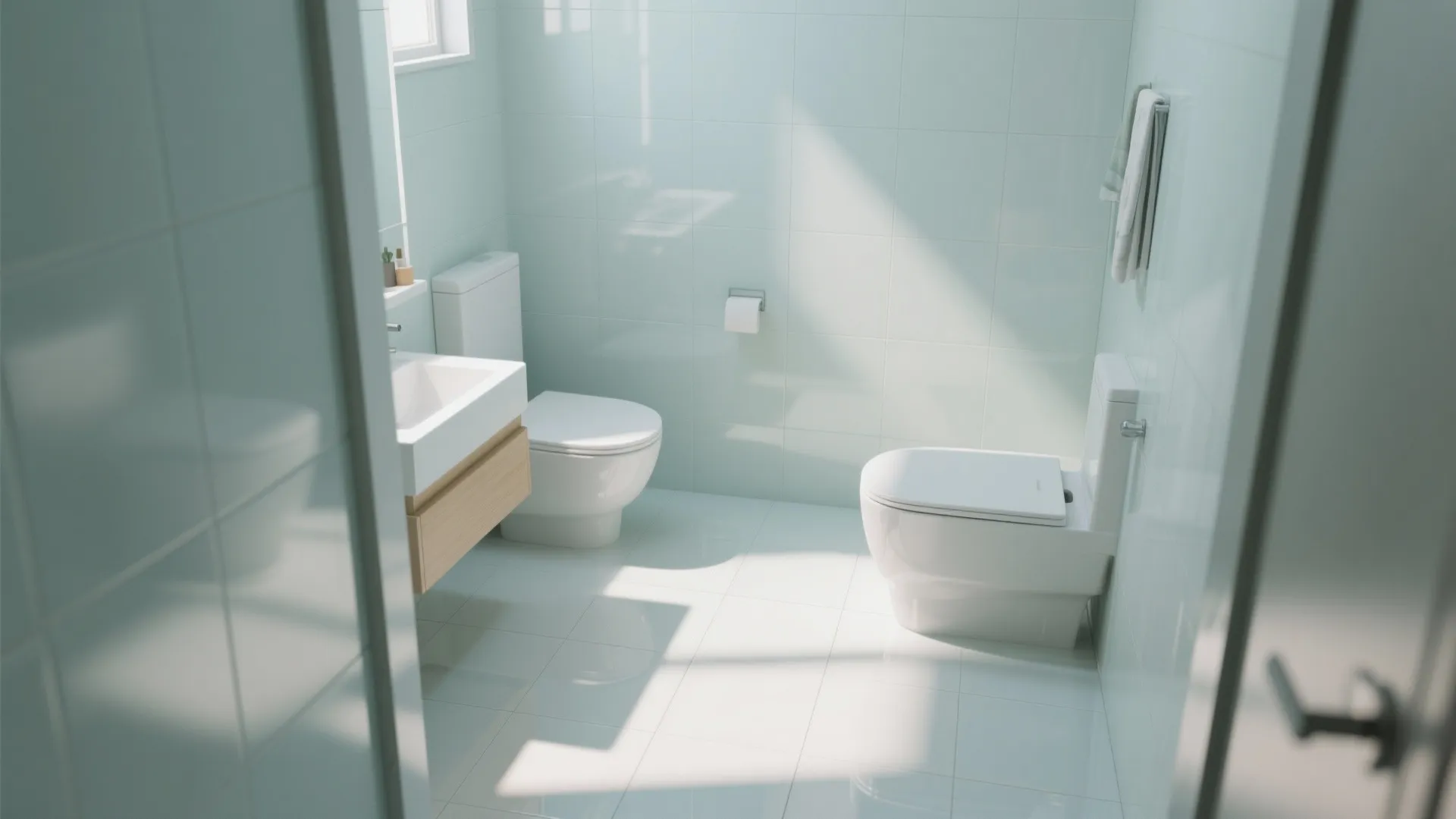 1. Light-Colored Porcelain for Instant Openness