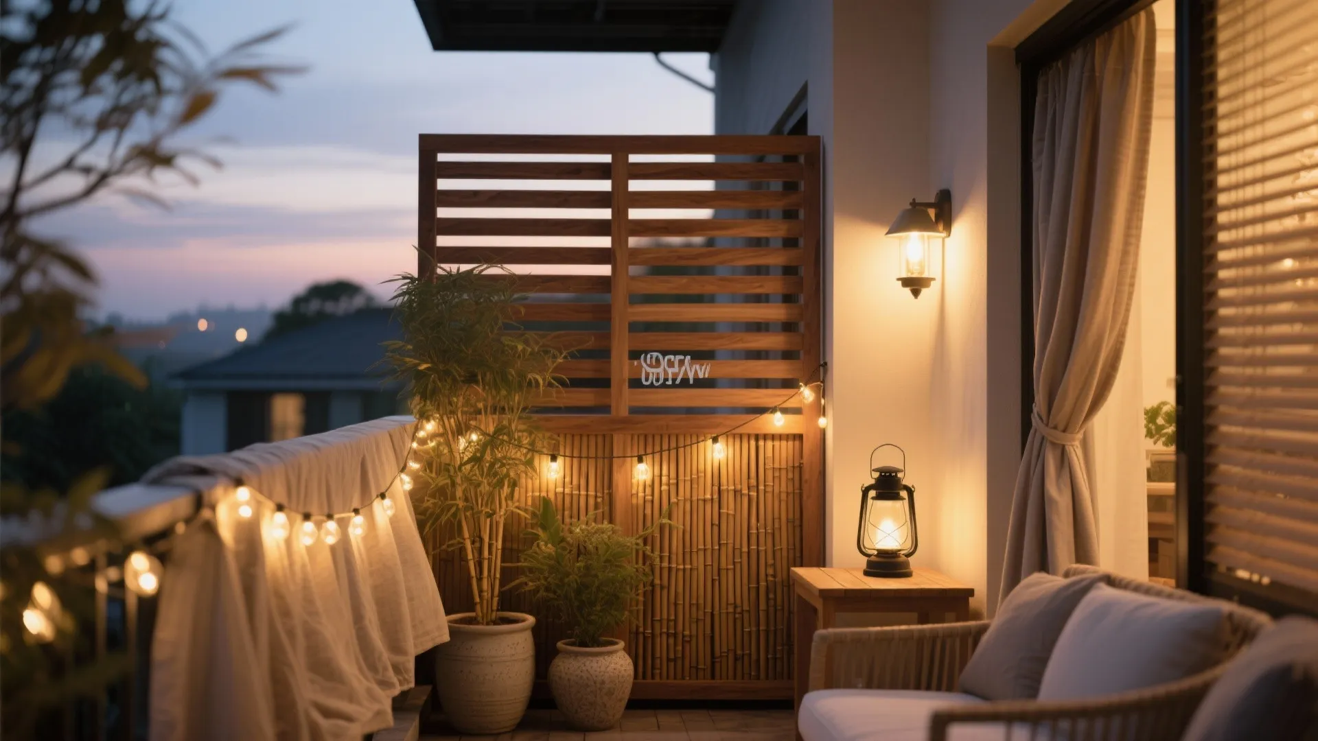 Light and Privacy: Layered Screens, Warm Glow