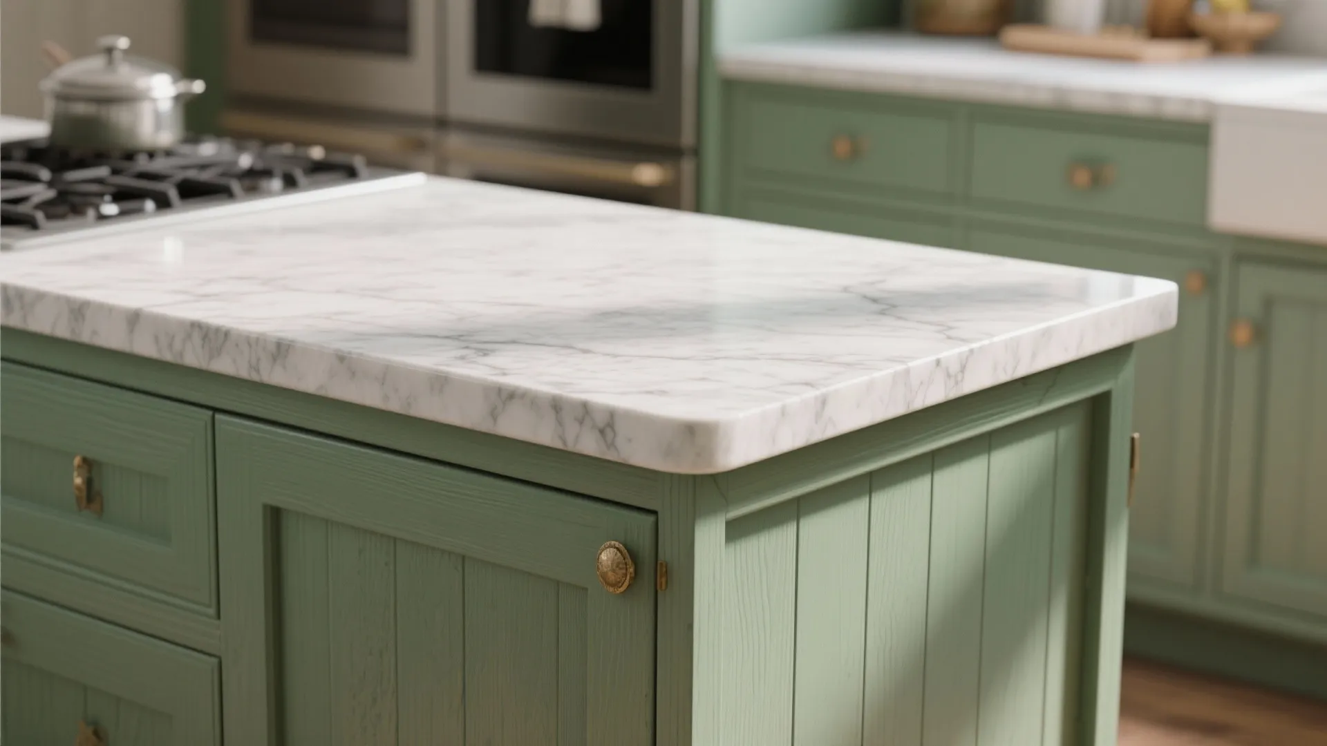 4. Create contrast with light countertops