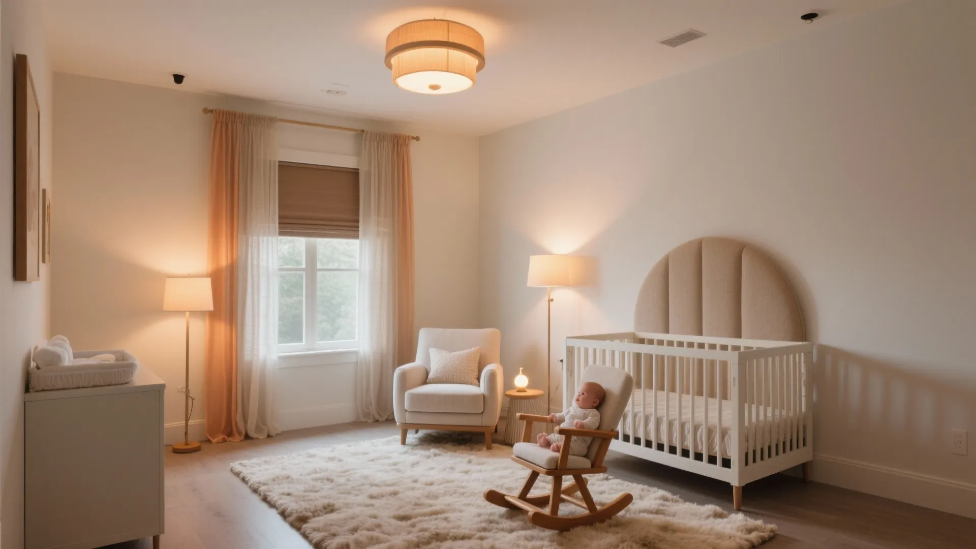 Soothing Light and Quiet: Layered Lighting + Soft Acoustics