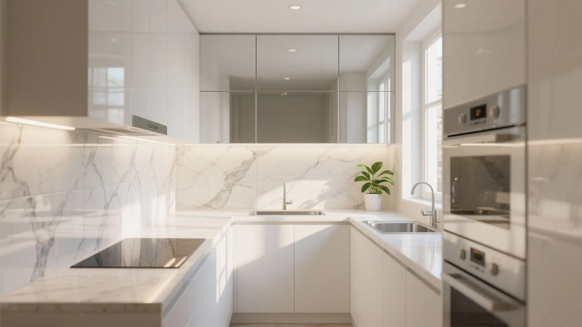 5. Light, reflection, and a hint of greenery