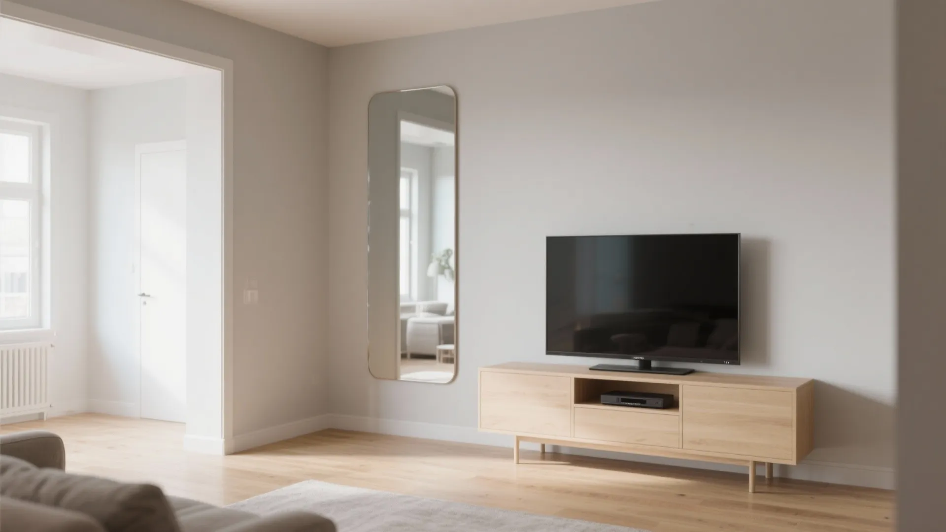 2. Use Light, Reflective Surfaces to Open the Room