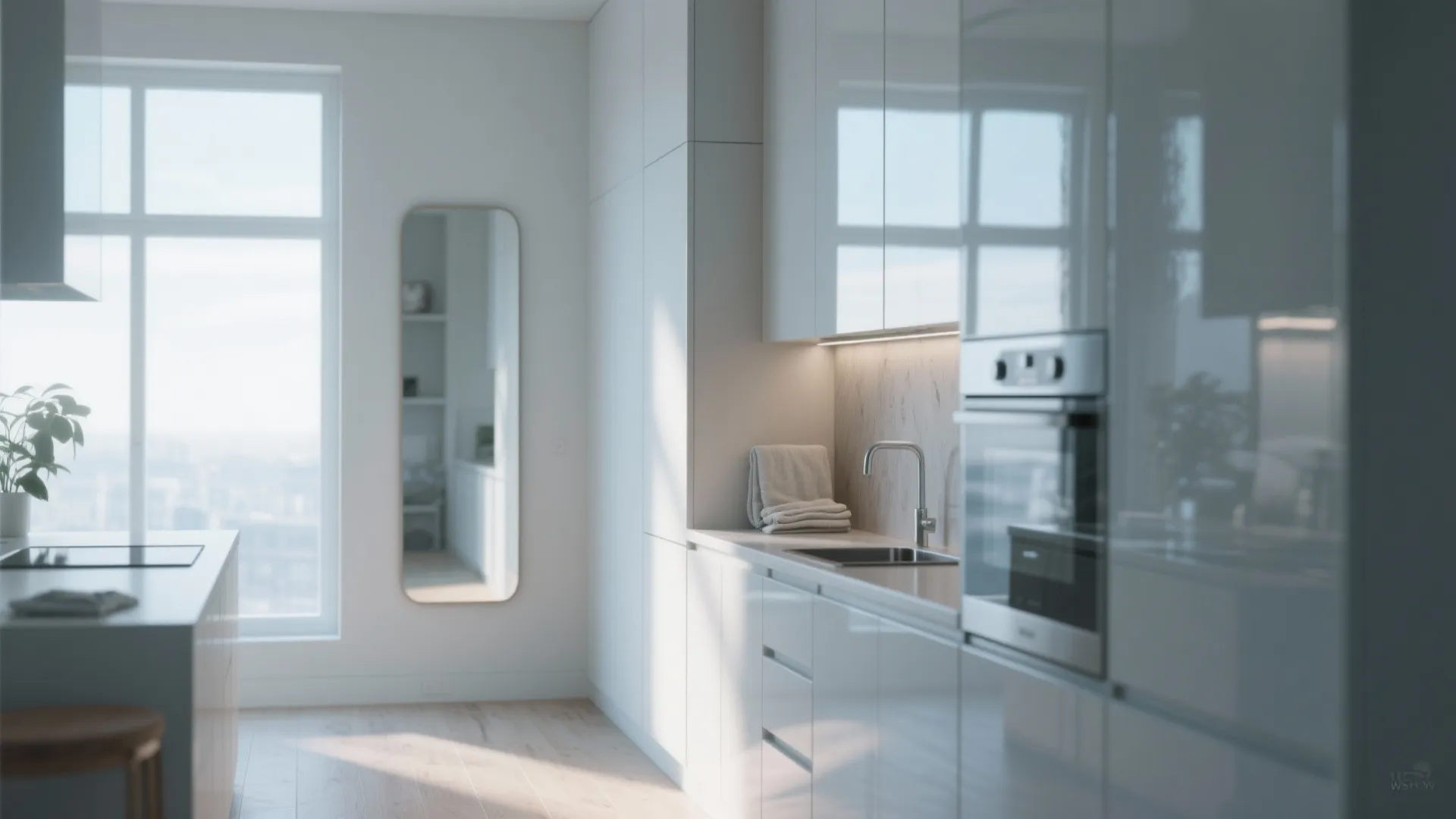 4. Light, color, and reflective surfaces to amplify space