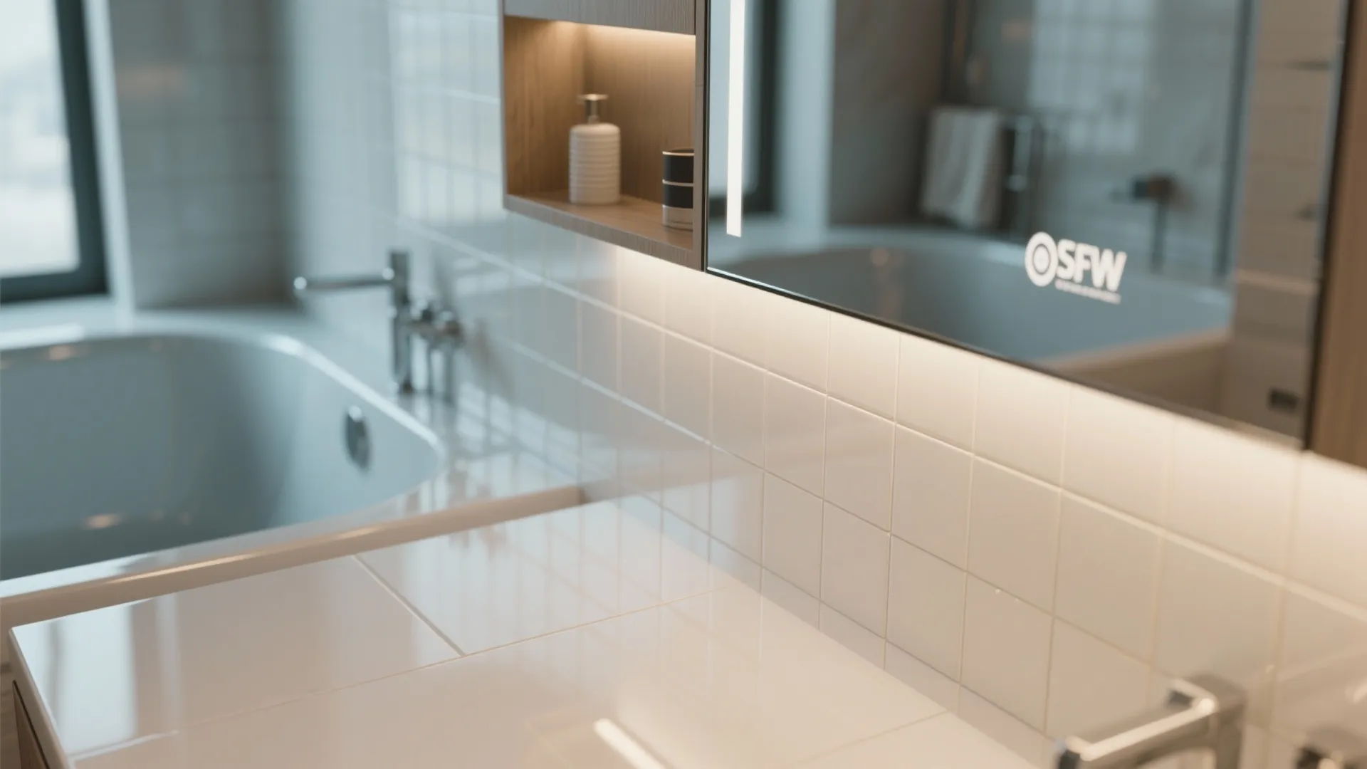 5. Use light finishes and reflective surfaces