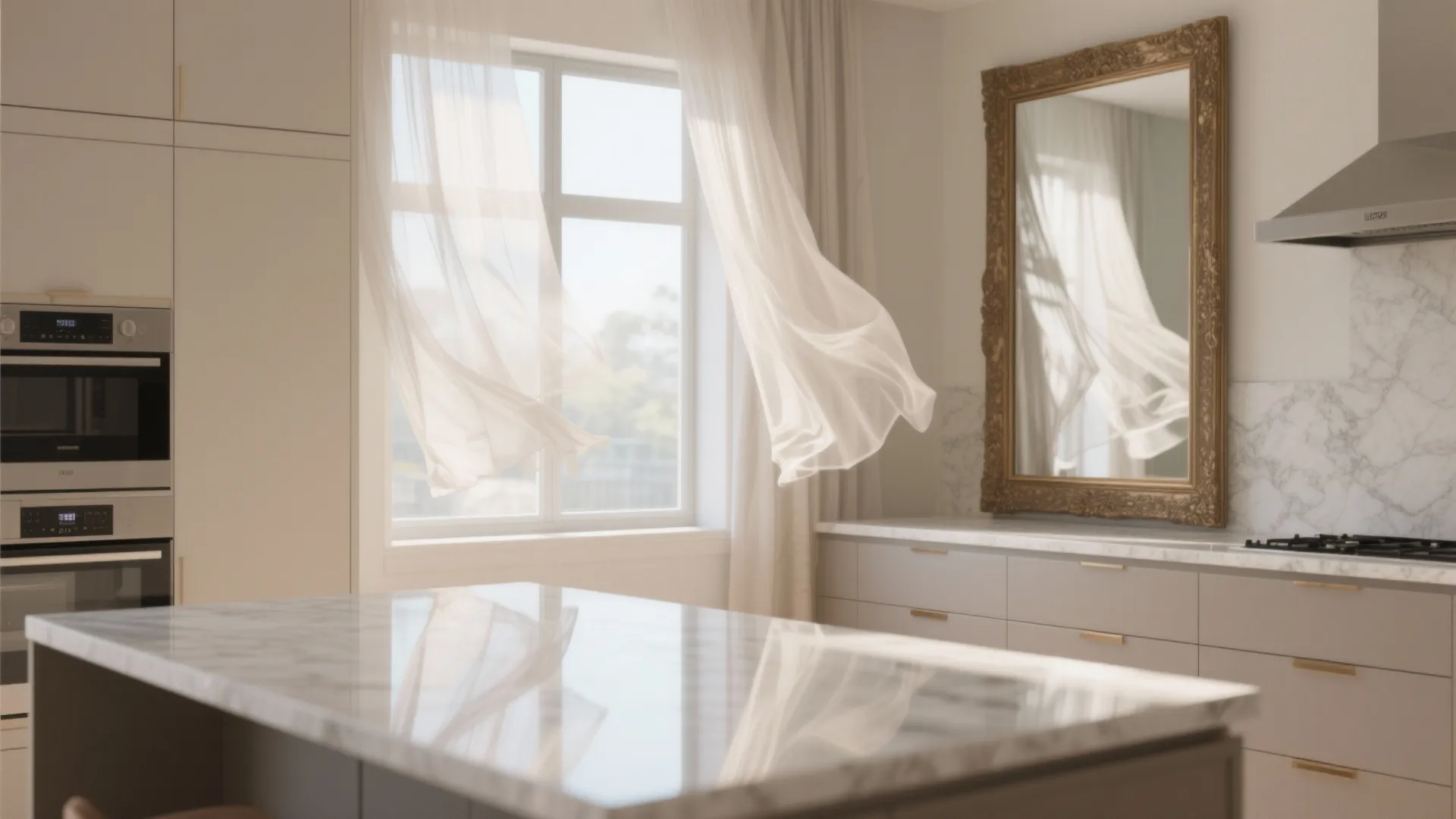 2. Maximize perceived space with light, reflective finishes