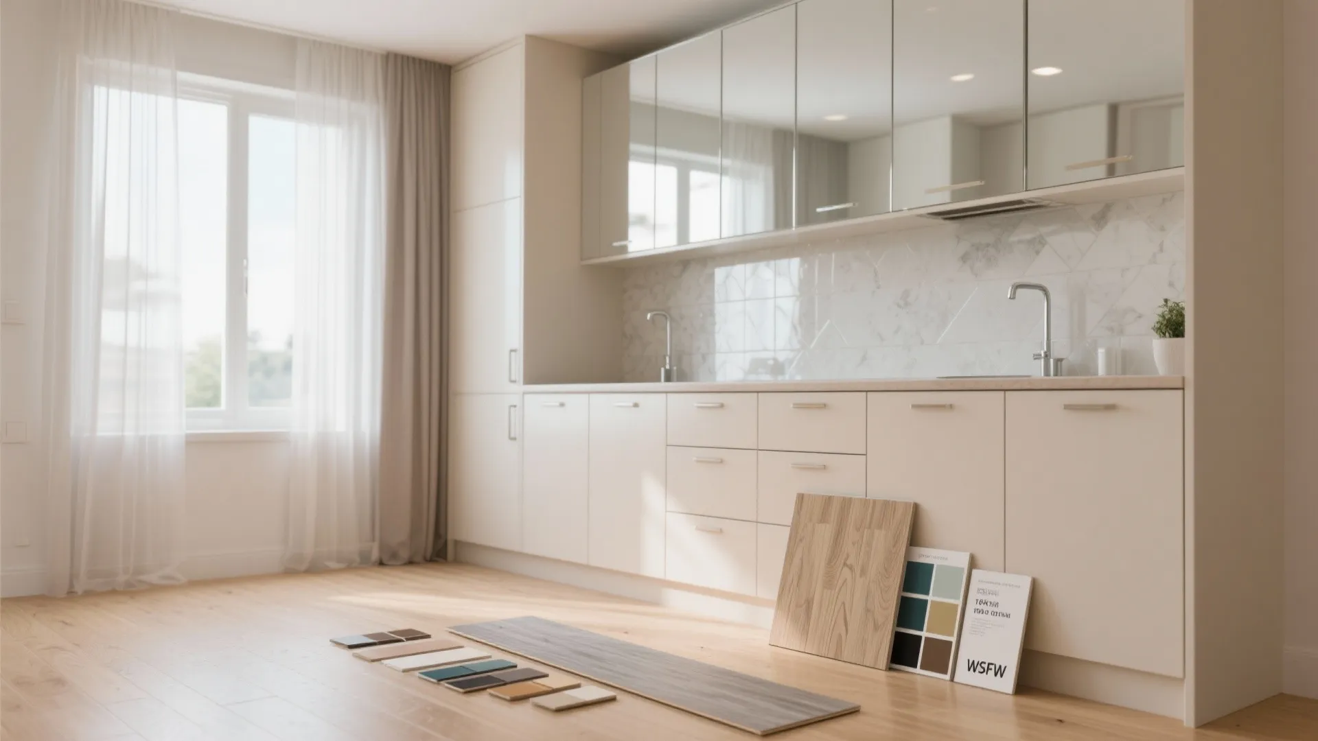 3. Light colors and reflective surfaces