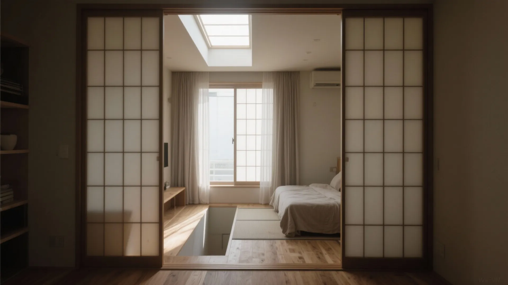 Tips 4: 1R/1Kでも効く「光のルート」設計｜上下に抜ける採光とプライバシー