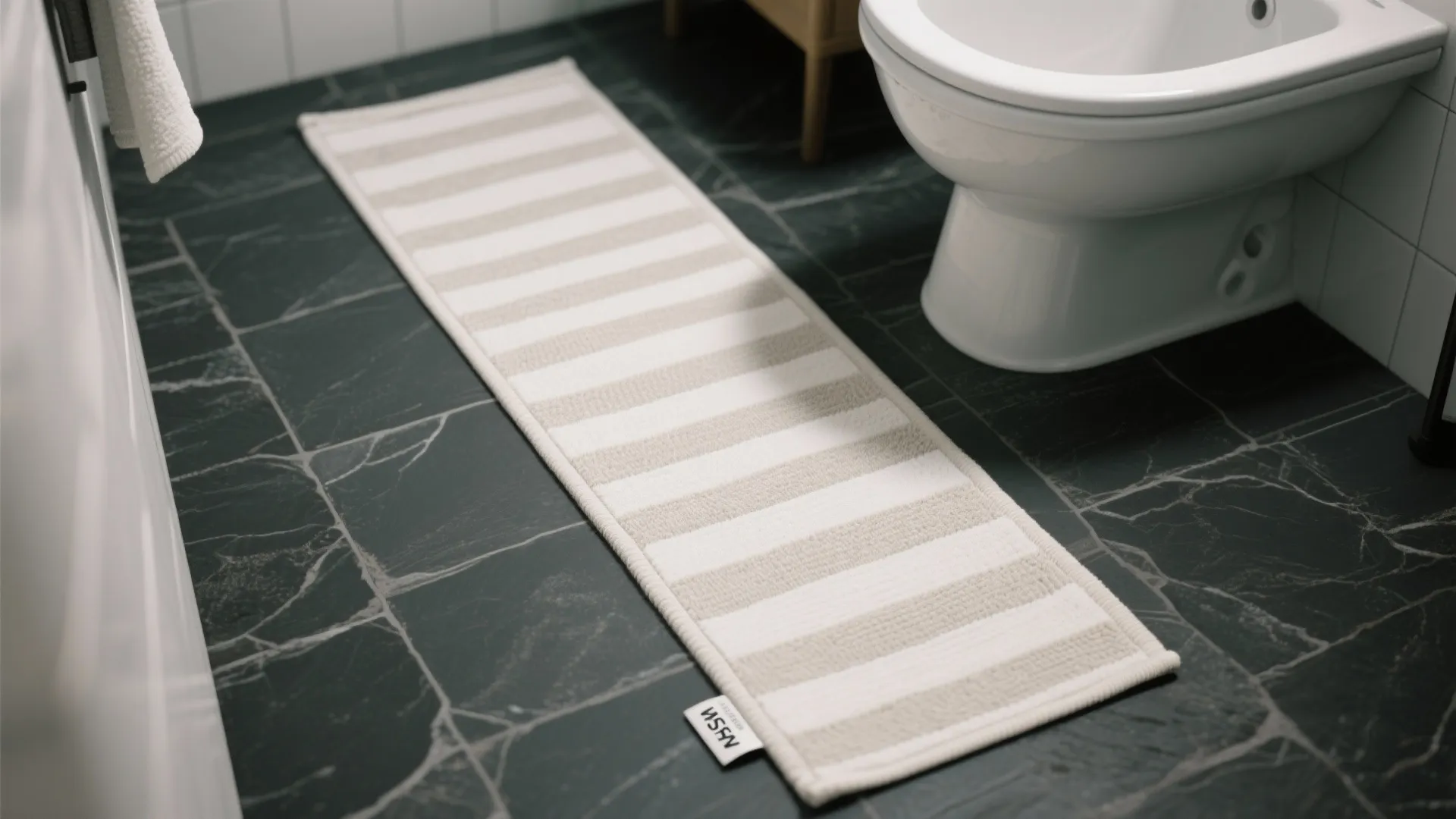 5. Add a light runner or patterned rug