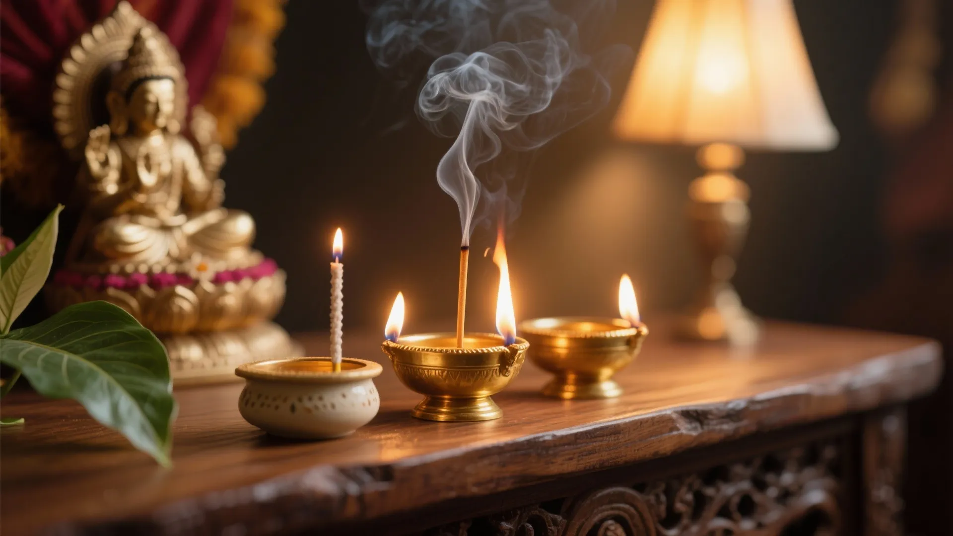 Sacred Lighting and Scent: Diyas, Lamps, and Incense