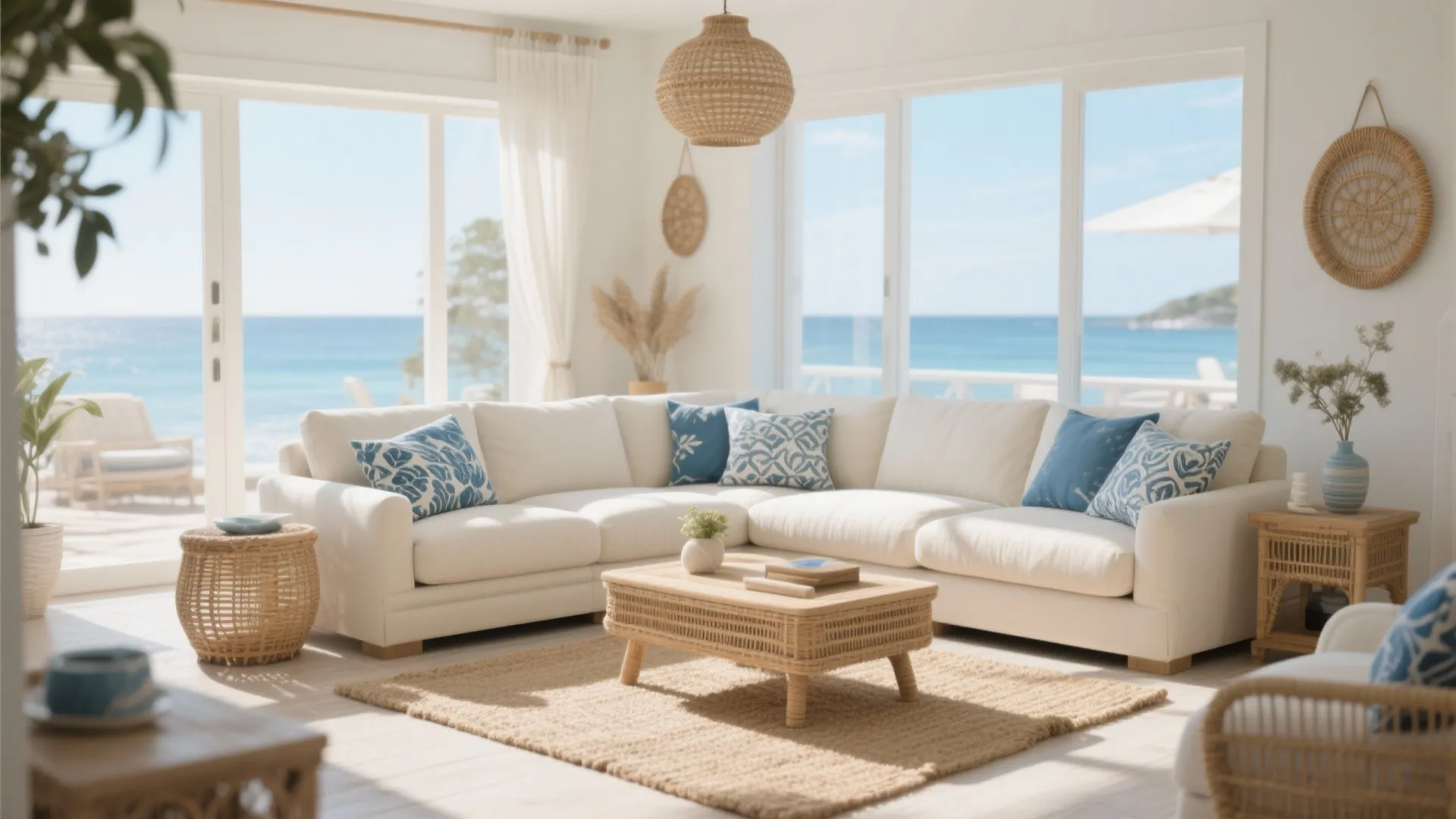 10. Light-Colored Sectional Sofa