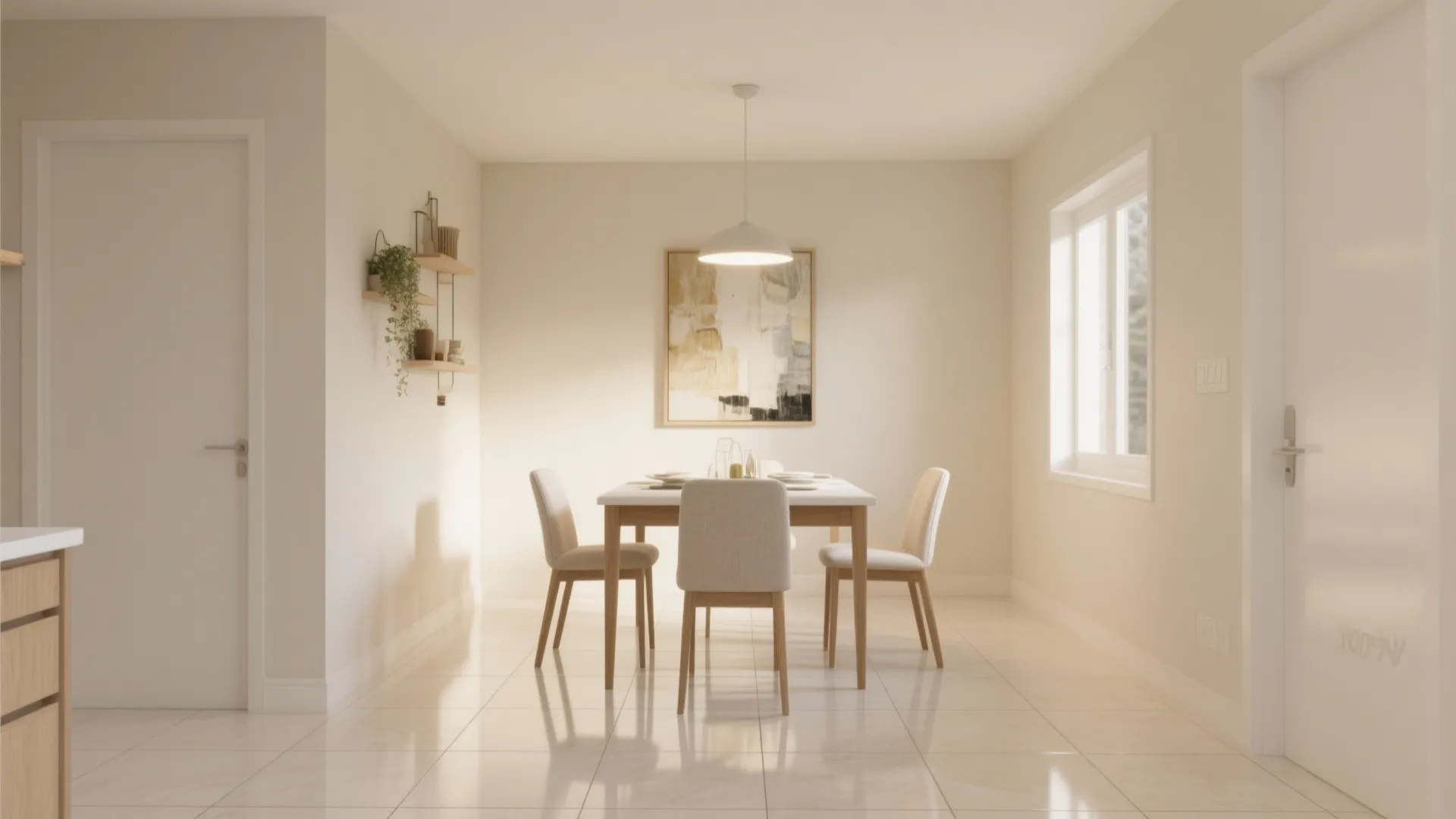 Subtle sheen and light-reflective tiles to brighten small rooms