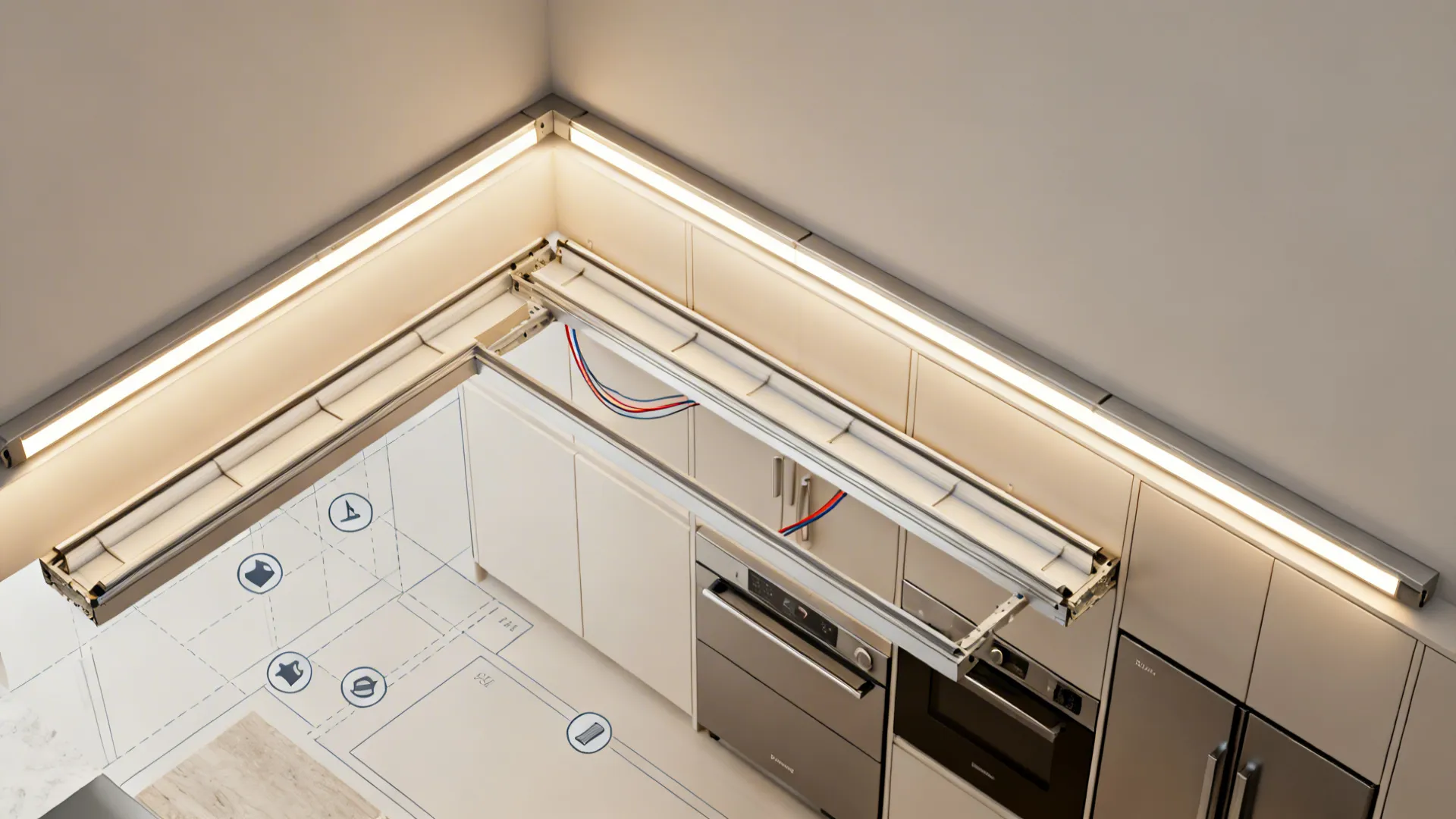 1) Minimal “Light Shelf” Ceiling with Hidden LEDs