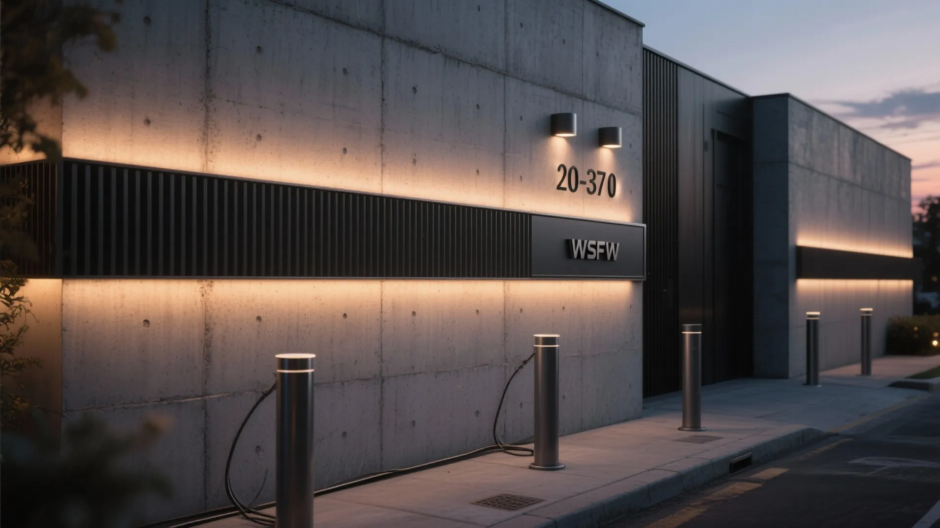 5) Integrated lighting and address signage