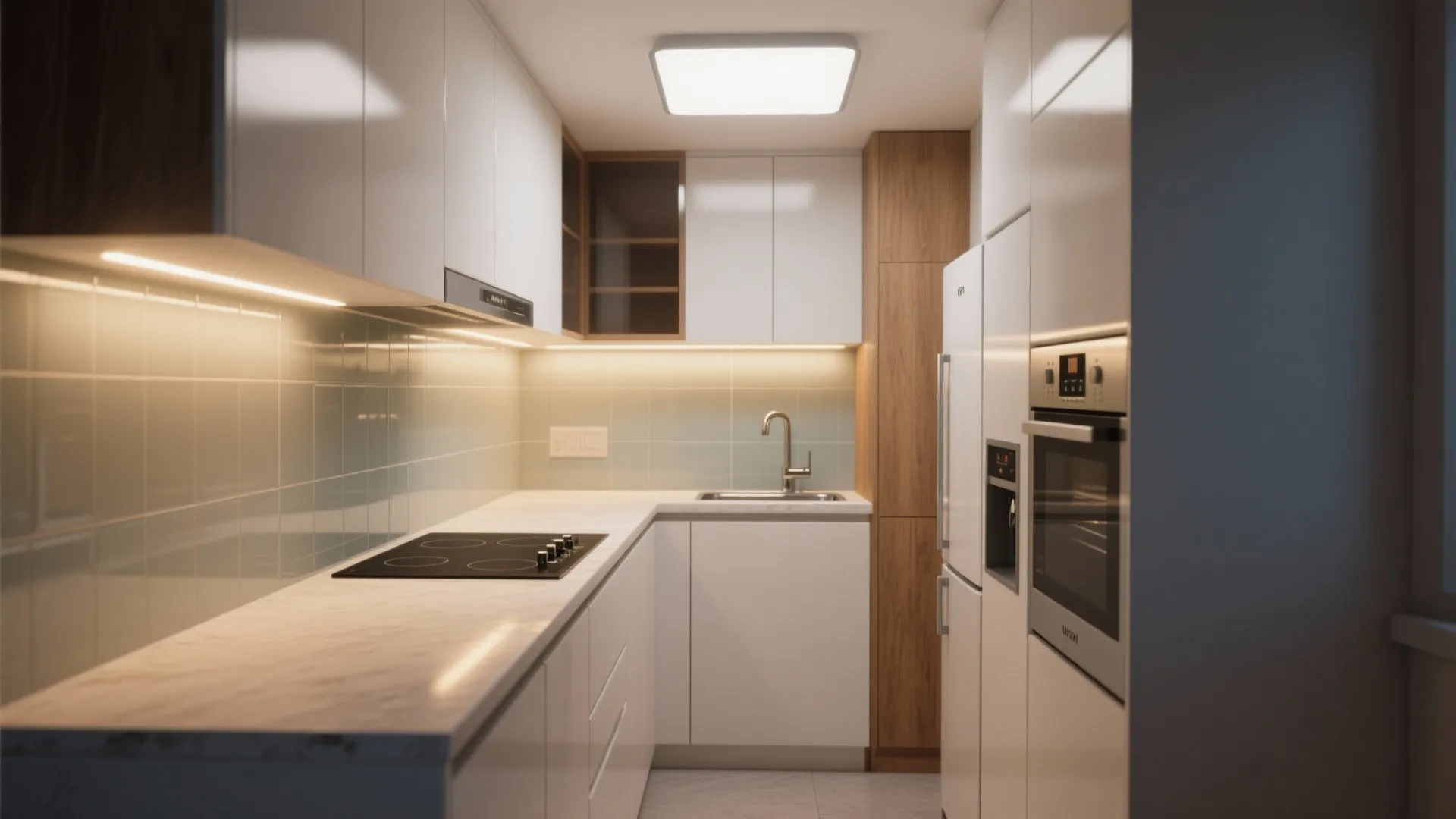 Layered lighting and slimmer appliances for everyday ease